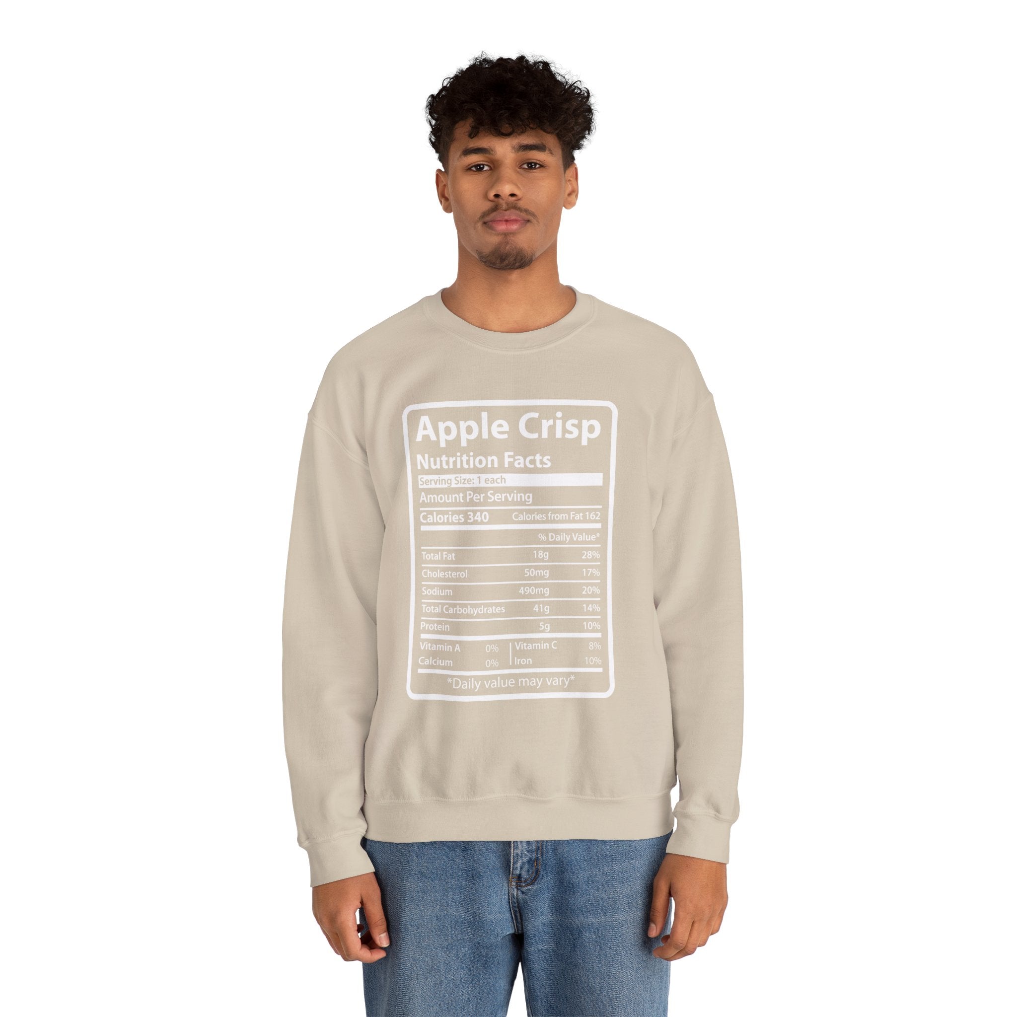 Apple Crisp Nutrition Facts Sweatshirt - Men's Clothing Thanksgiving Christmas