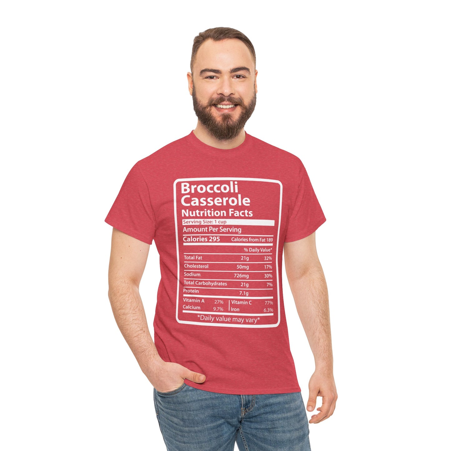Funny Broccoli Casserole Nutrition Facts Men's Shirt
