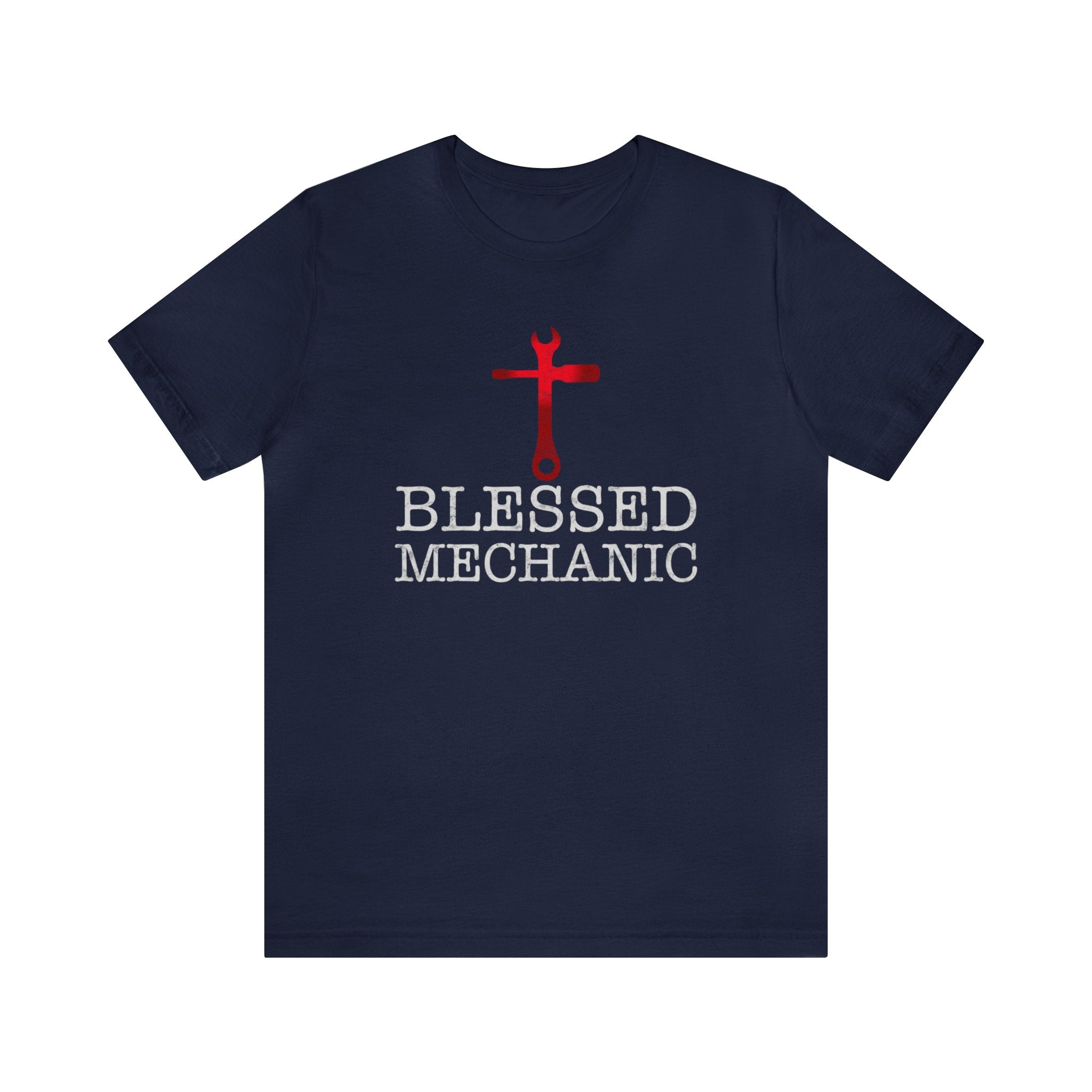 Blessed Mechanic Gift For Christian Mechanic Unisex Jersey Short Sleeve Tee