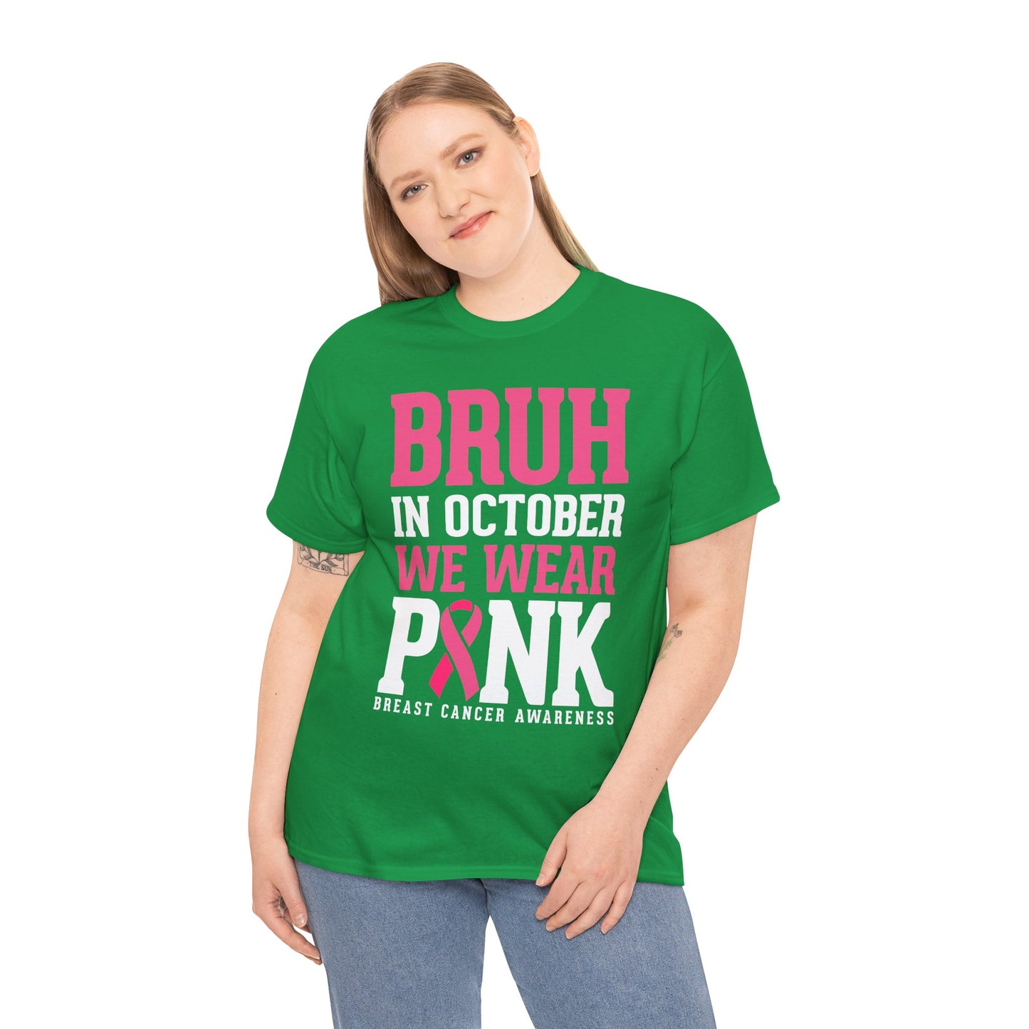 In October We Wear Pink Funny Breast Cancer Womens Tee