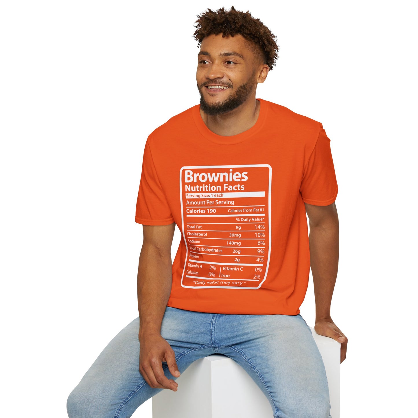 Funny Brownies Nutrition Facts Thanksgiving Christmas Men's Tee