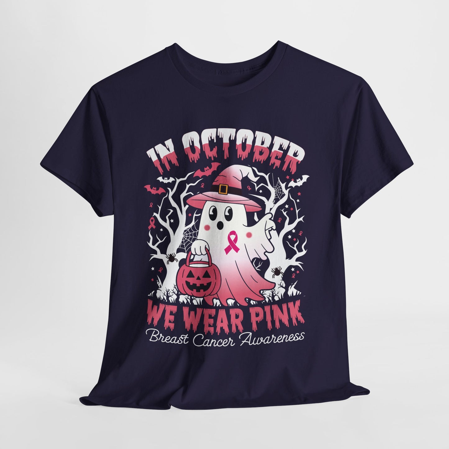 In October We Wear Pink Funny Breast Cancer Gift Shirts