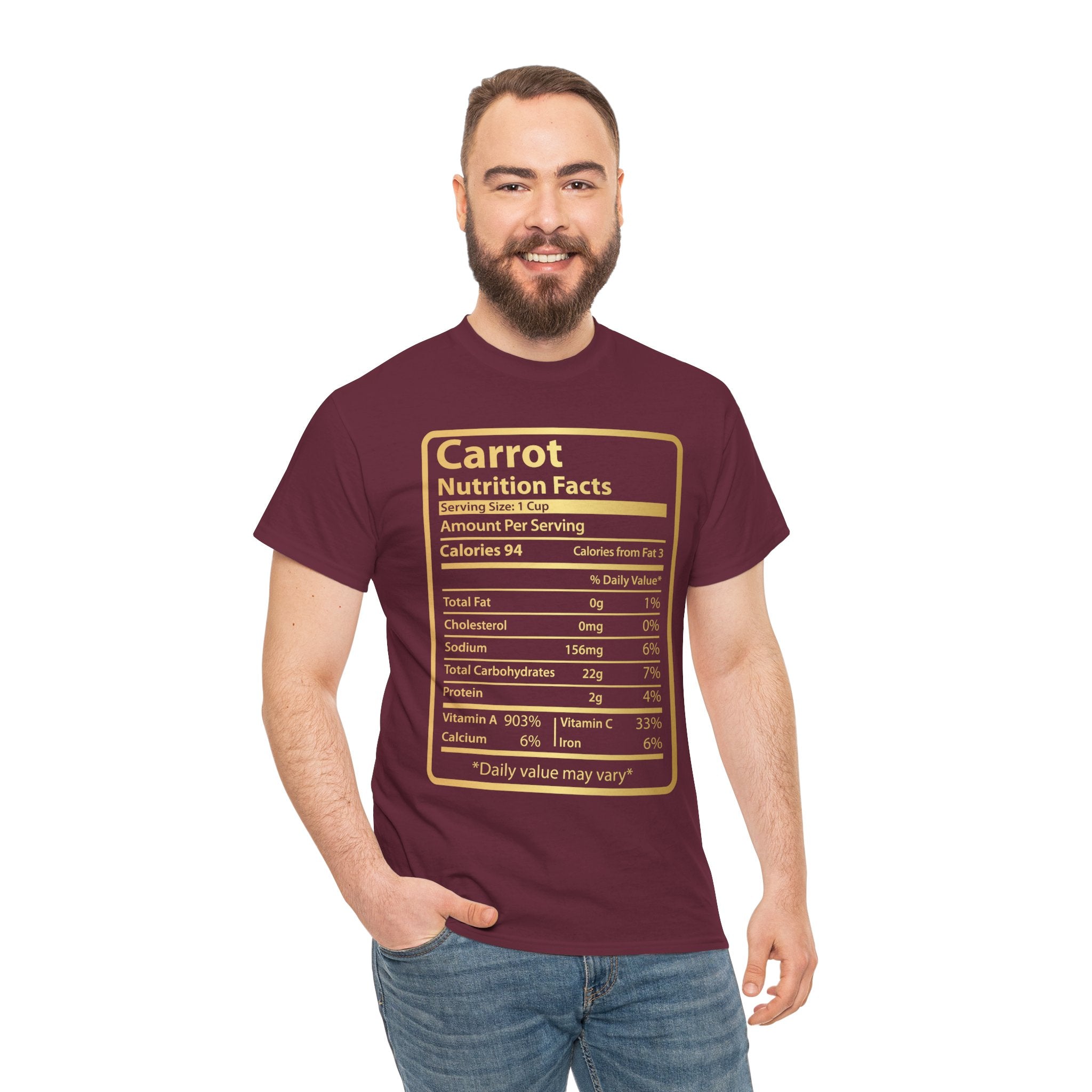 Funny Carrot Nutrition Facts Tee for Thanksgiving Christmas