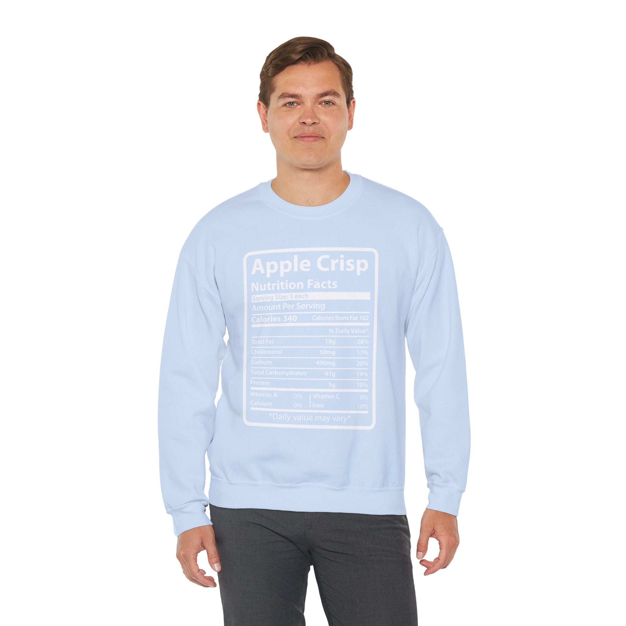 Apple Crisp Nutrition Facts Sweatshirt - Men's Clothing Thanksgiving Christmas