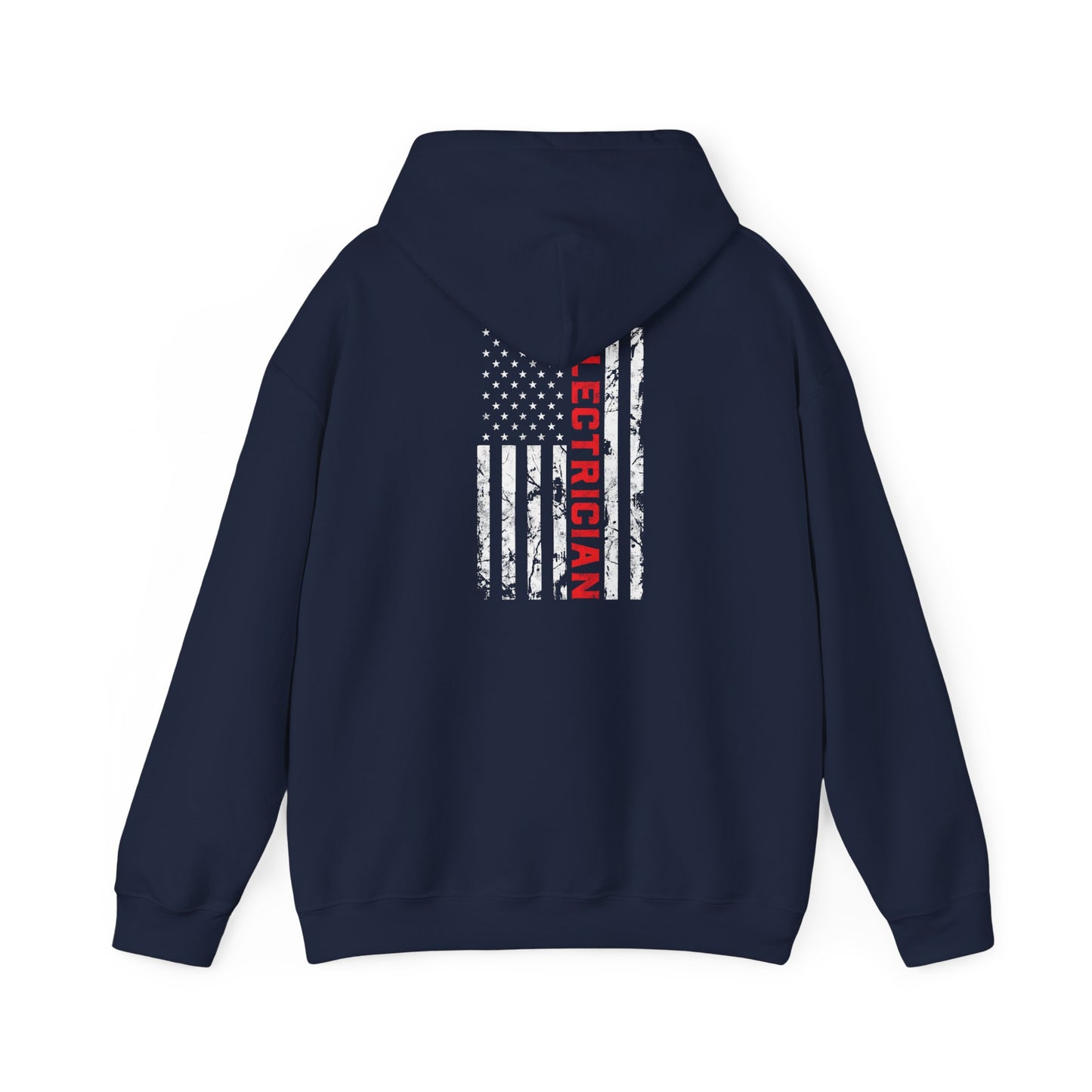 Patriotic Electrician Dad American Flag Fathers Day Gifts Unisex Hooded Sweatshirt