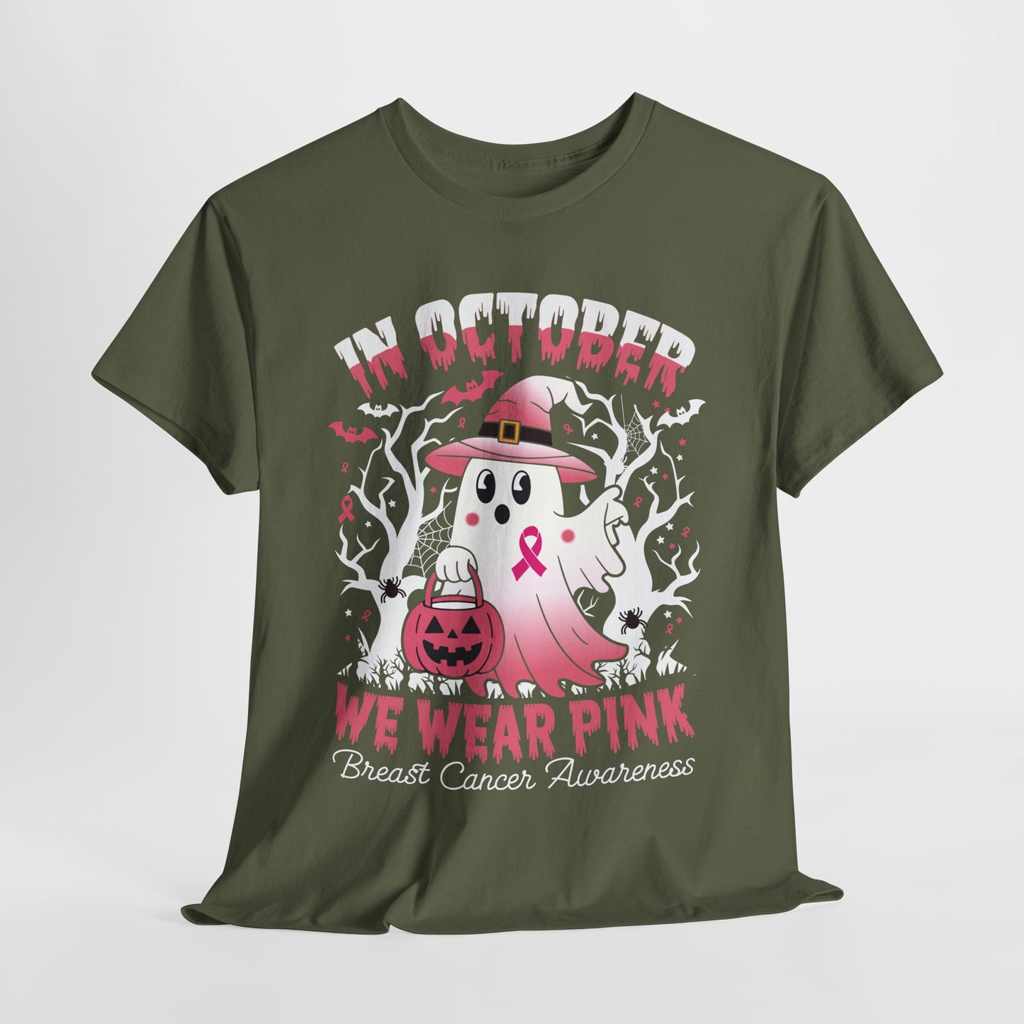 In October We Wear Pink Funny Breast Cancer Gift Shirts