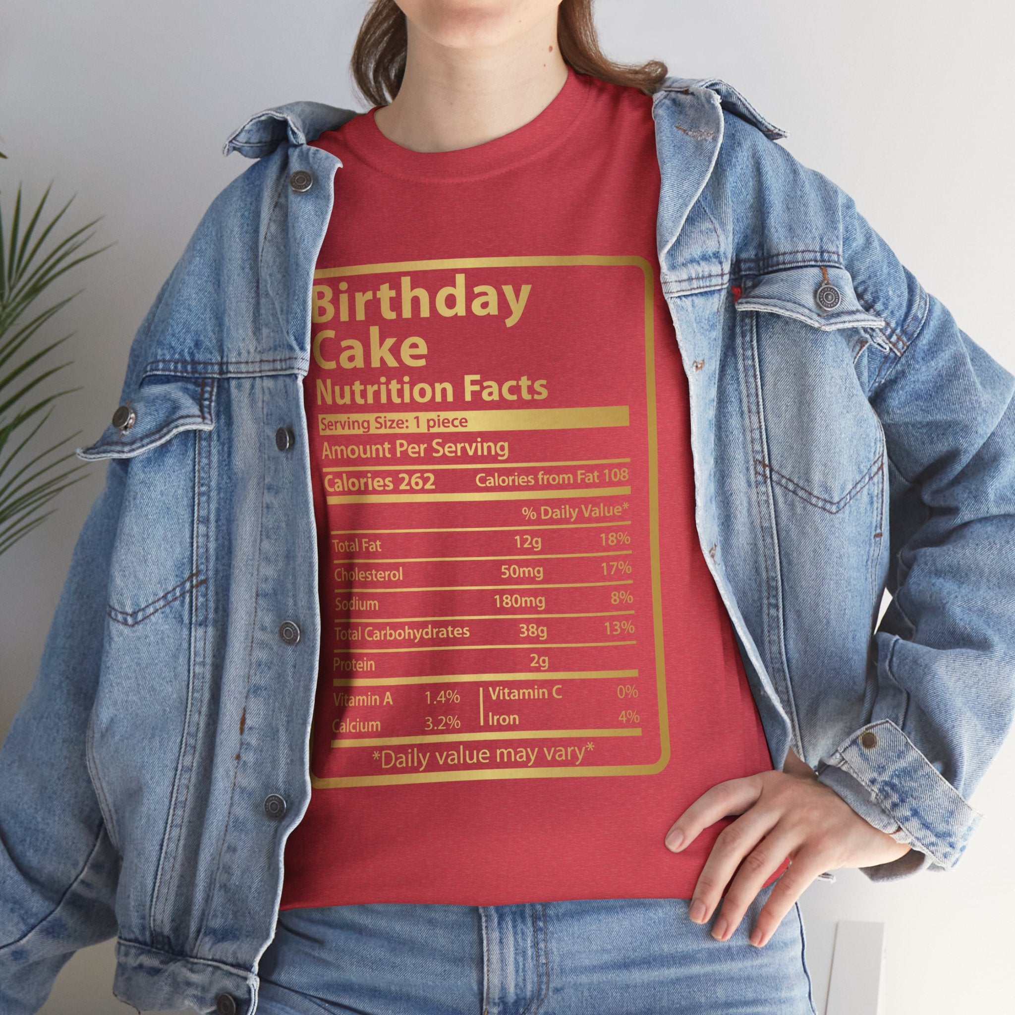 Funny Birthday Cake Nutrition Facts Men's Tee Shirt