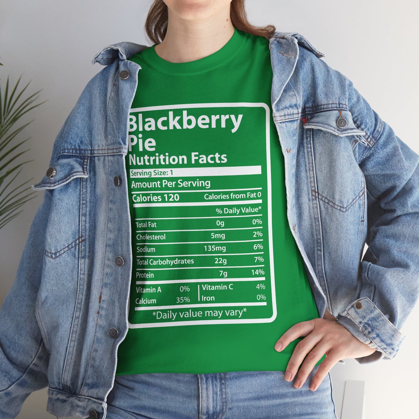 Funny Blackberry Pie Nutrition Facts Tee