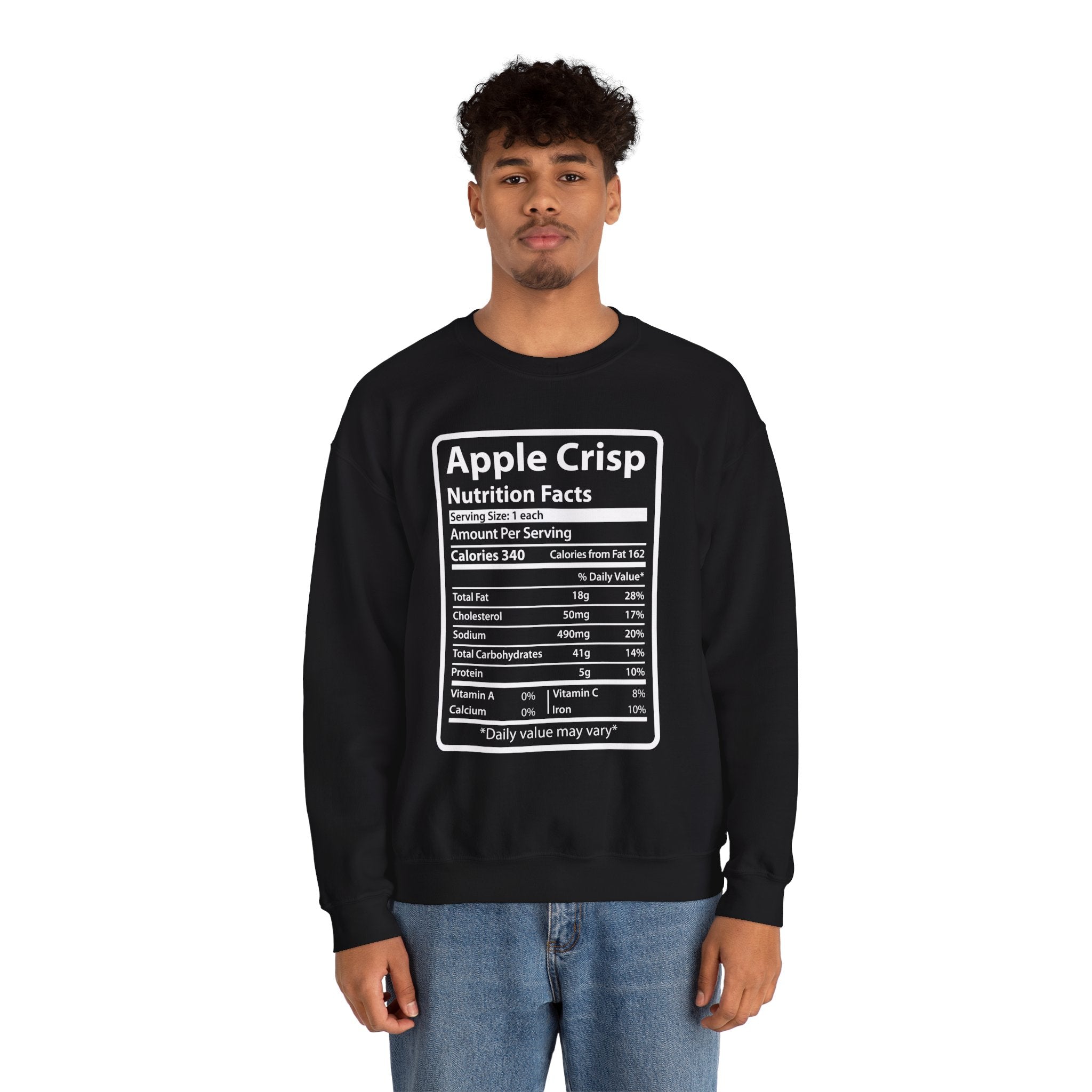 Apple Crisp Nutrition Facts Sweatshirt - Men's Clothing Thanksgiving Christmas