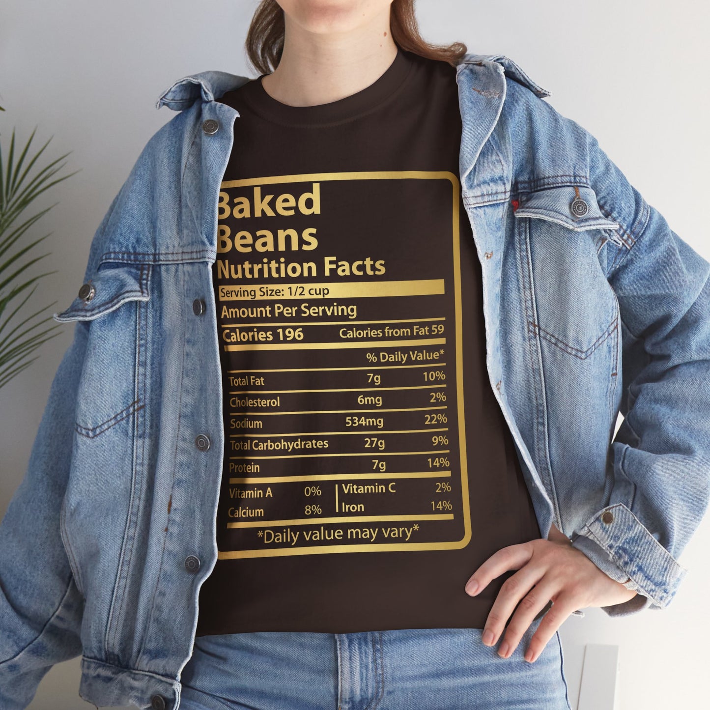 Baked Beans Funny Nutrition Facts T-Shirt
