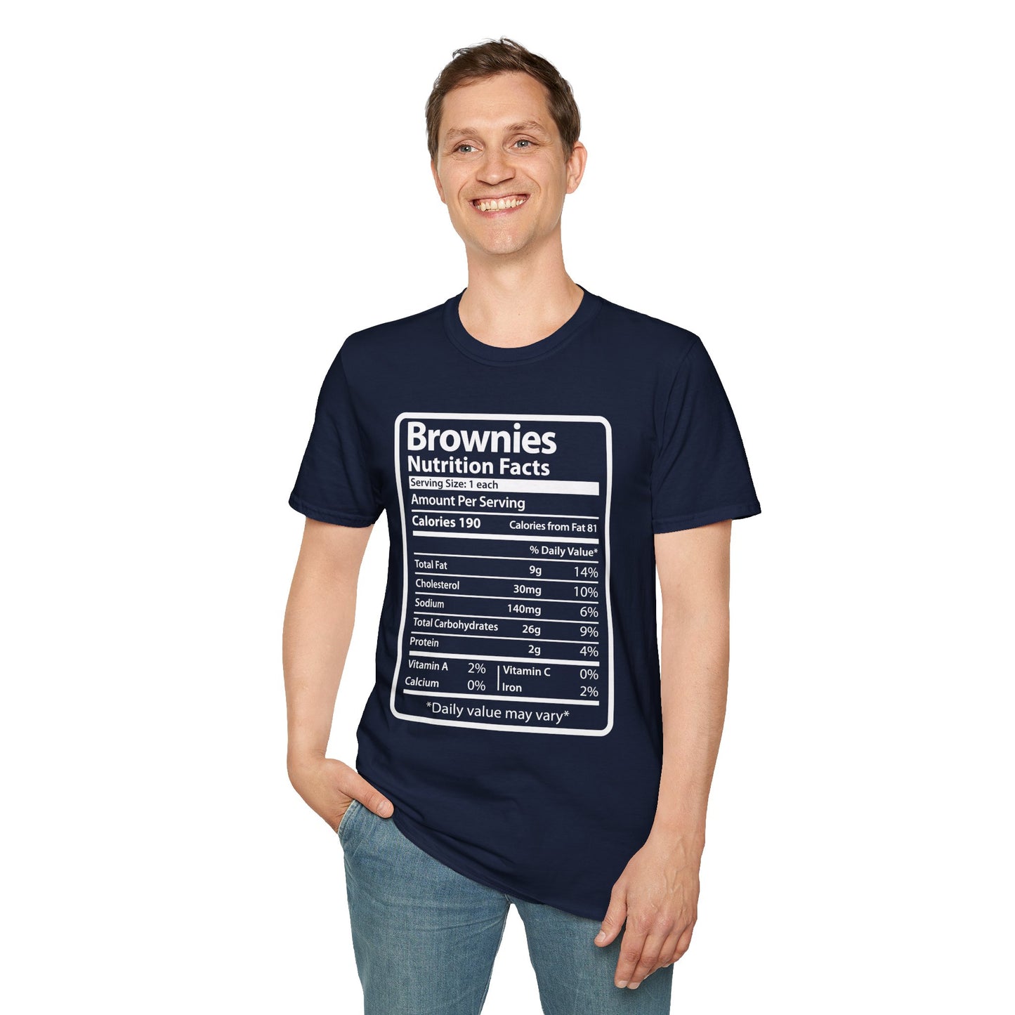 Funny Brownies Nutrition Facts Thanksgiving Christmas Men's Tee