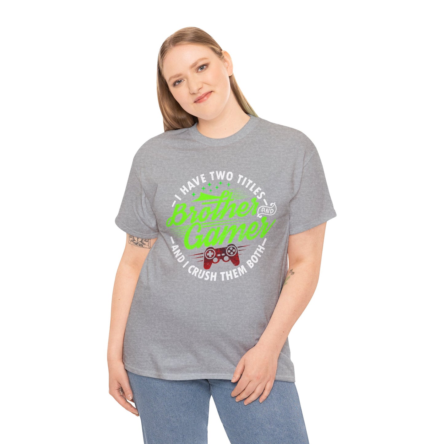 Men's Gamer T-Shirt - I Have Two Titles Brother and Gamer for Boys Brother Gift