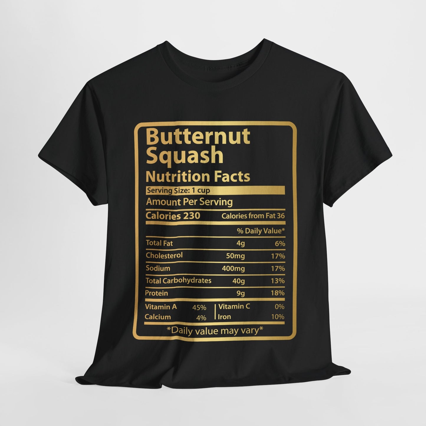 Funny Butternut Squash Nutrition Facts Tee for Thanksgiving Christmas