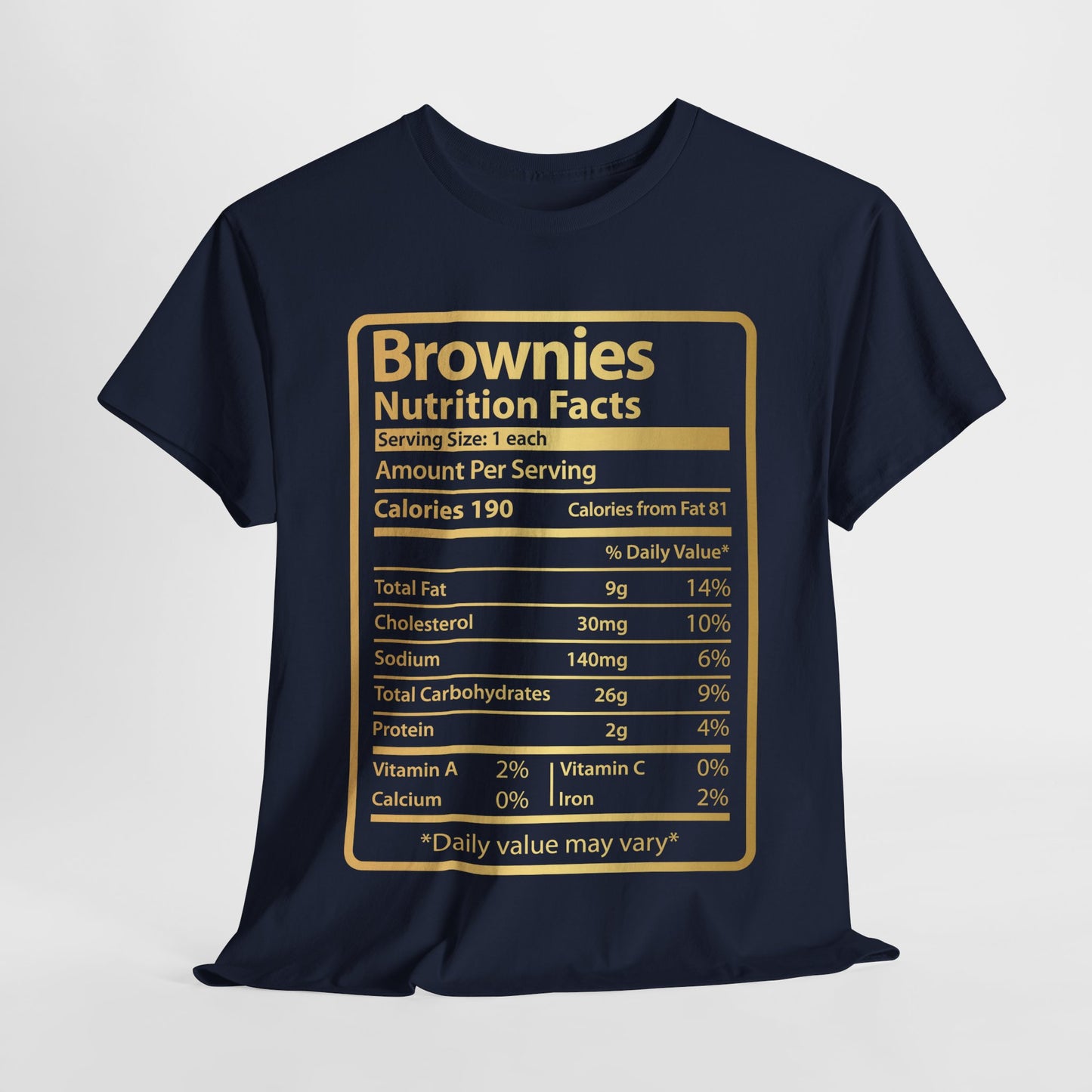 Brownies Funny Nutrition Facts Thanksgiving Men's Tee