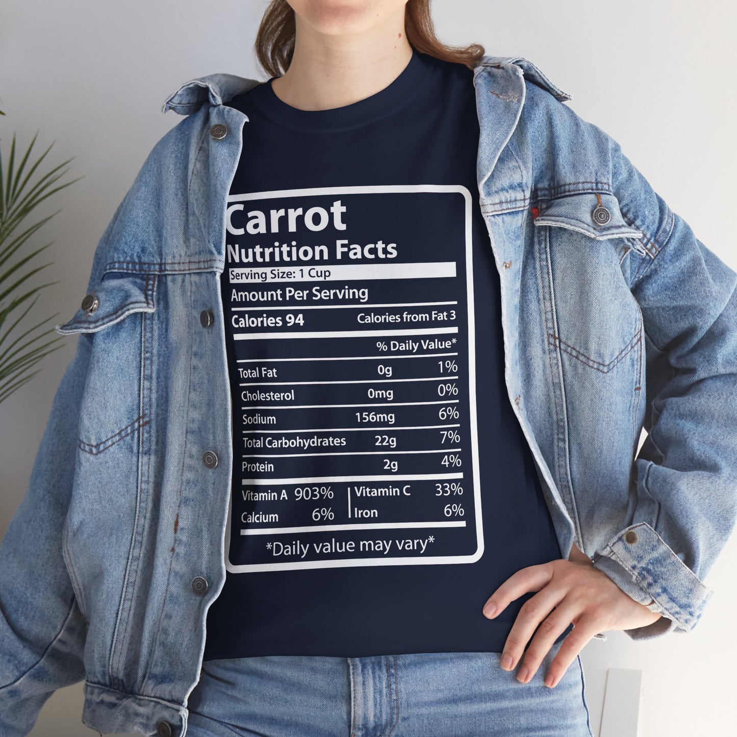 Carrot Nutrition Facts Tee for Thanksgiving Christmas