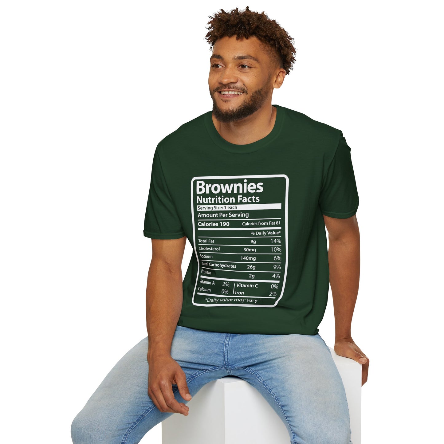 Funny Brownies Nutrition Facts Thanksgiving Christmas Men's Tee