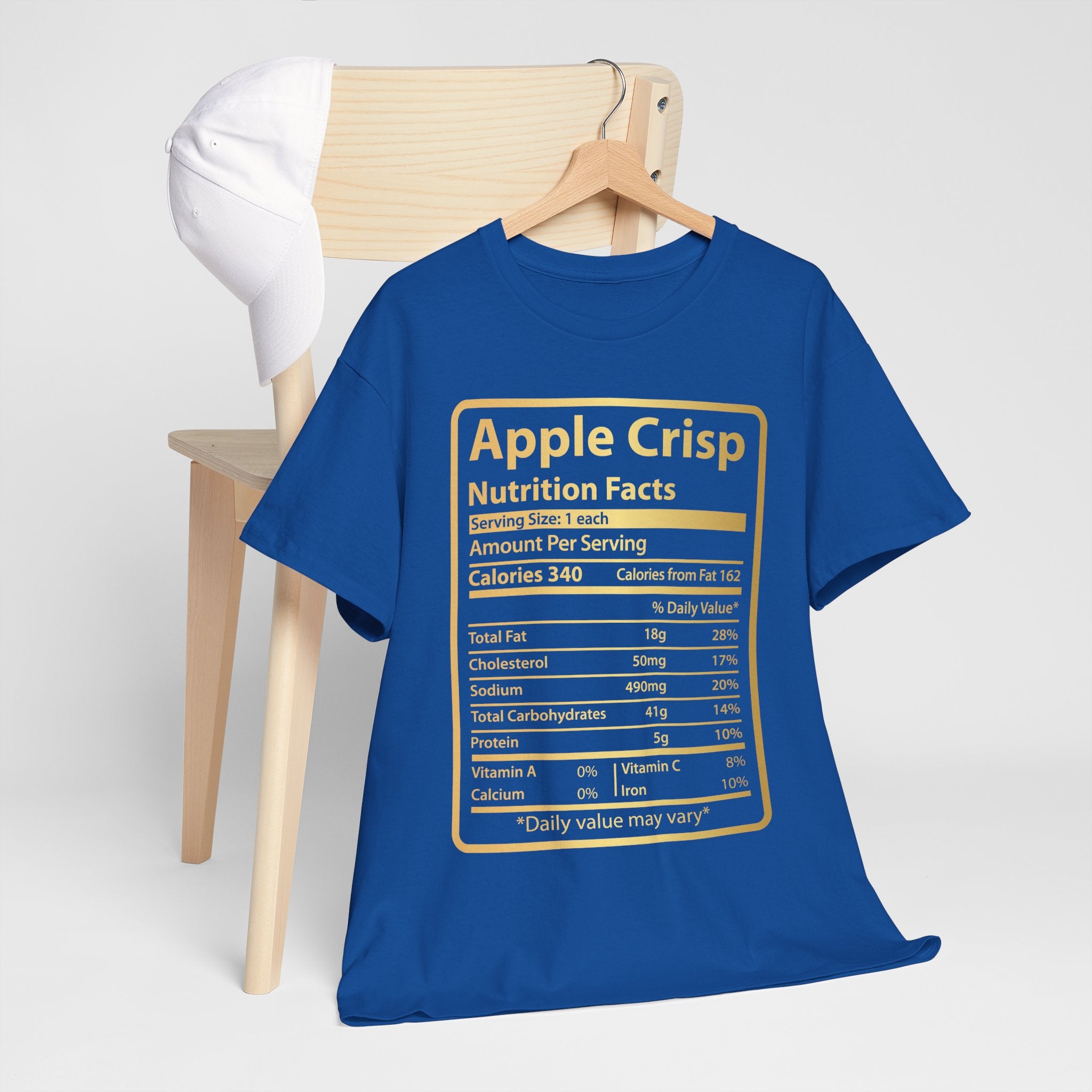 Funny Apple Crisp Men's Tee - Thanksgiving Christmas Nutrition Facts Express Delivery available