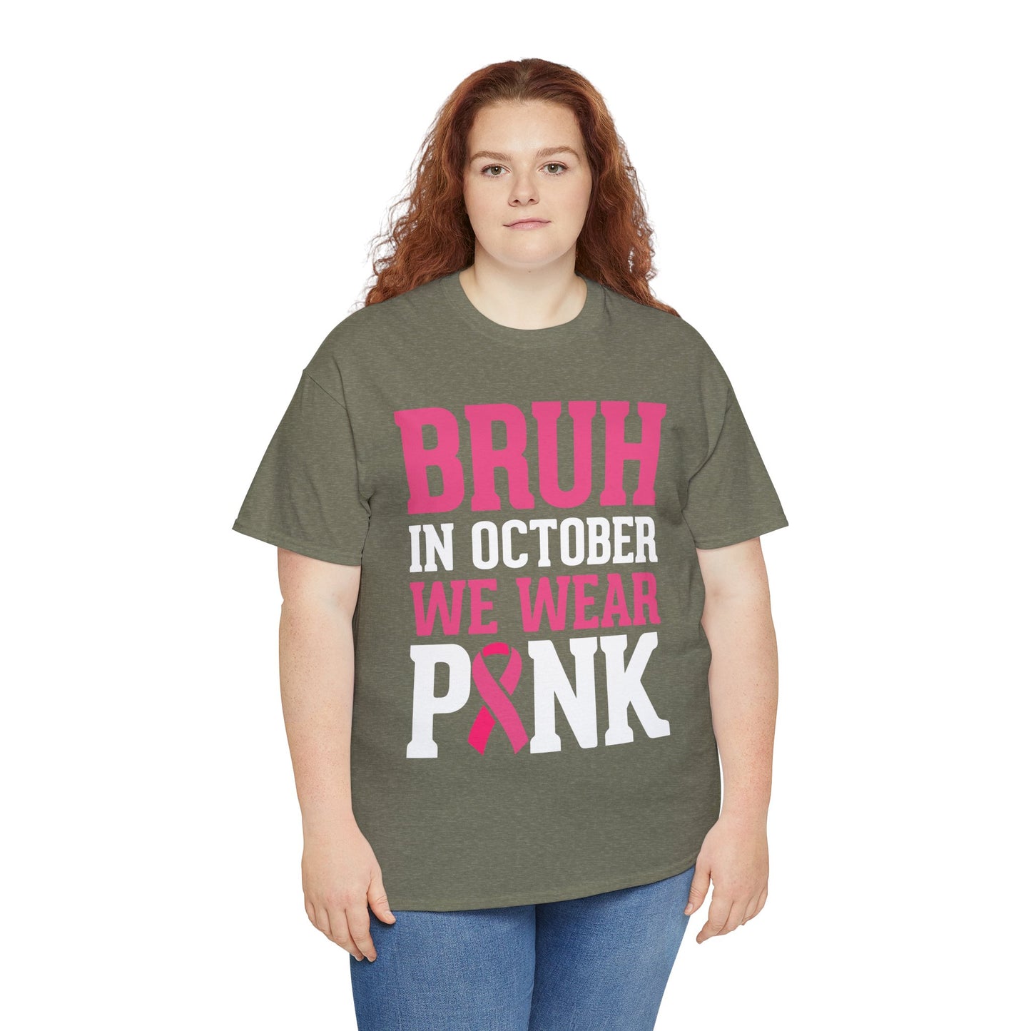 In October We Wear Pink Funny Breast Cancer Support Shirts