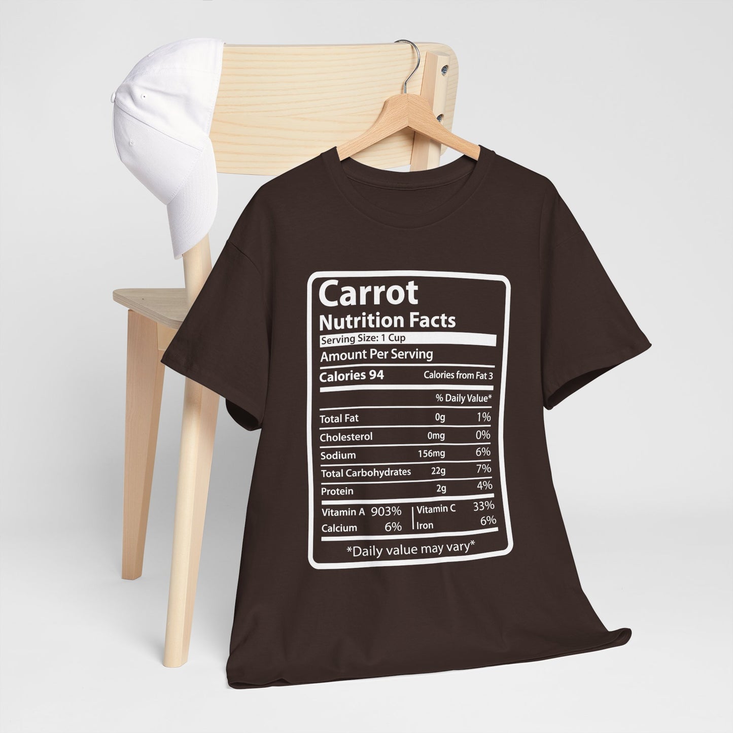Carrot Nutrition Facts Tee for Thanksgiving Christmas