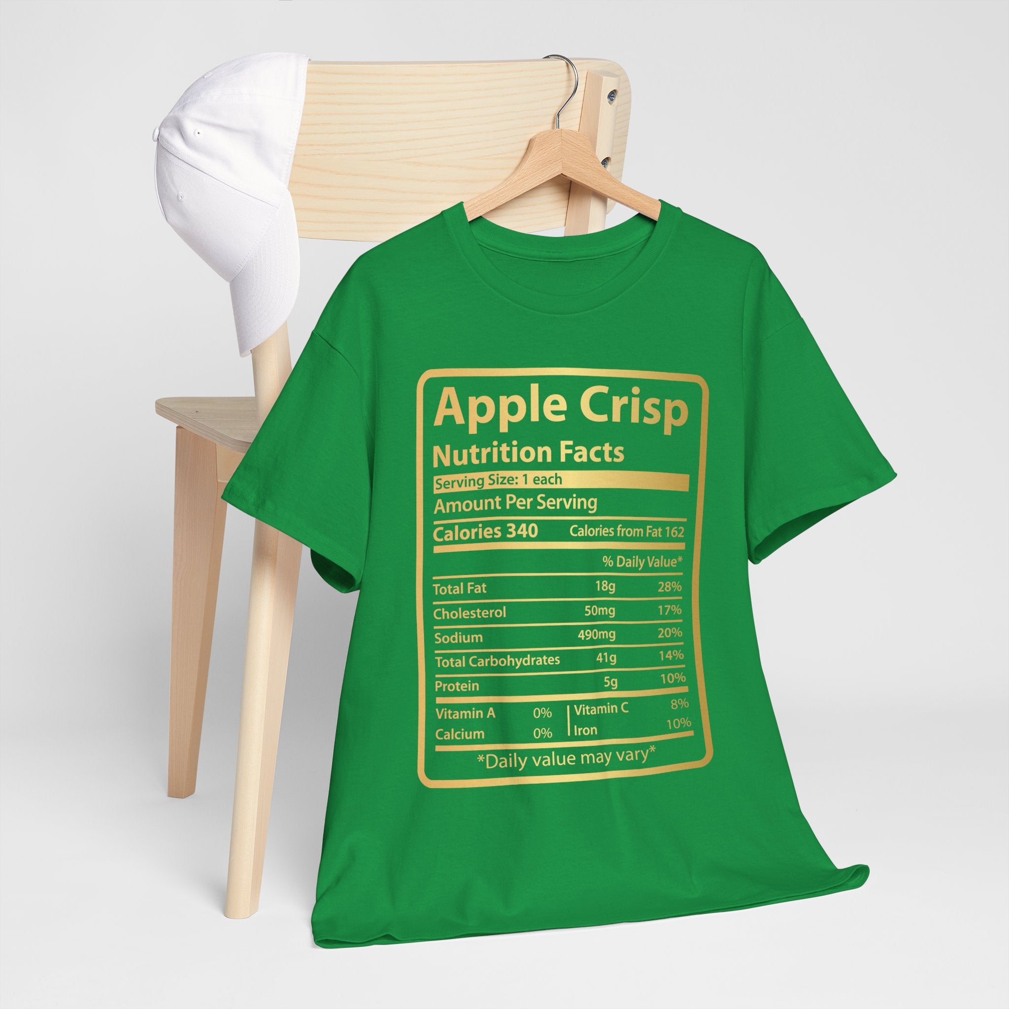 Funny Apple Crisp Men's Tee - Thanksgiving Christmas Nutrition Facts Express Delivery available