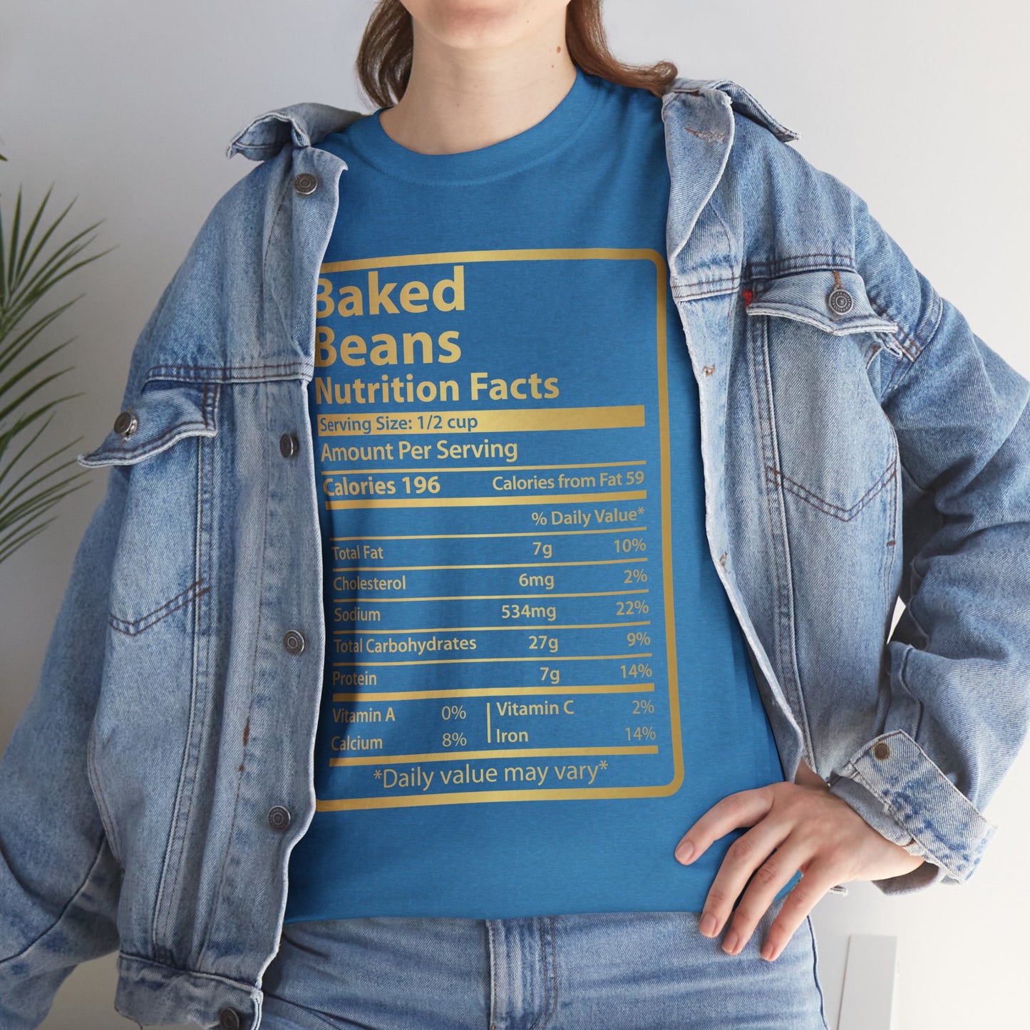 Baked Beans Funny Nutrition Facts T-Shirt