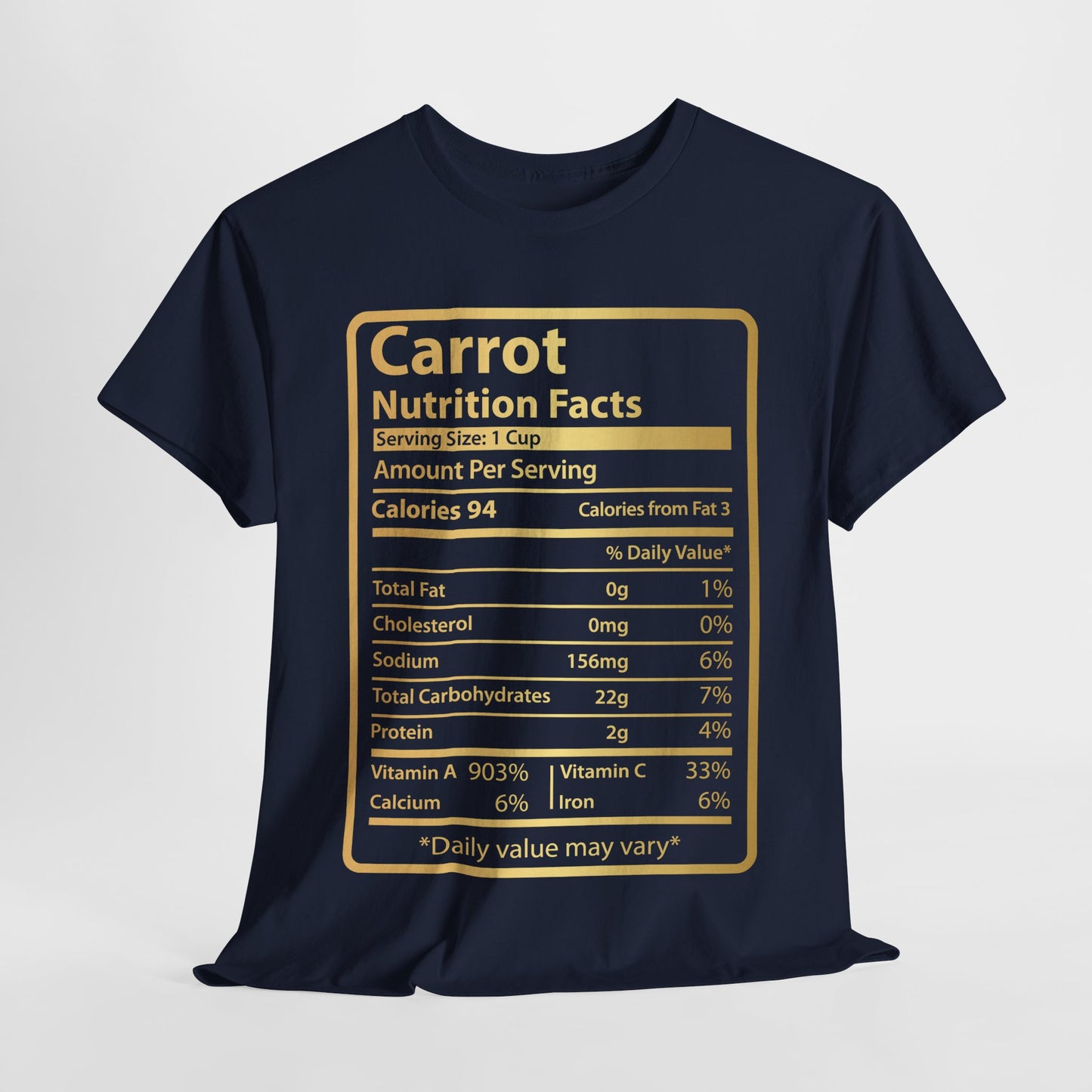 Funny Carrot Nutrition Facts Tee for Thanksgiving Christmas