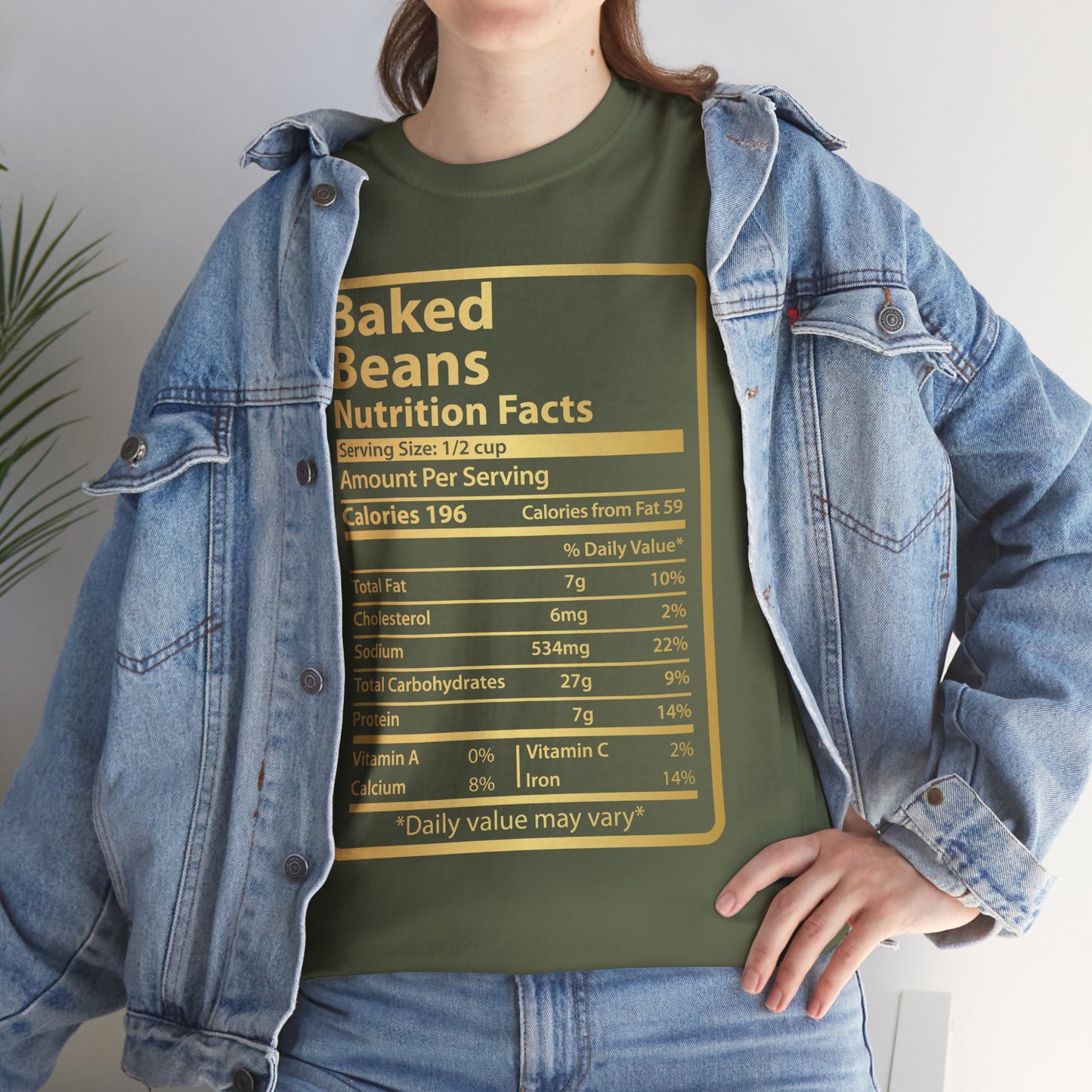 Baked Beans Funny Nutrition Facts T-Shirt