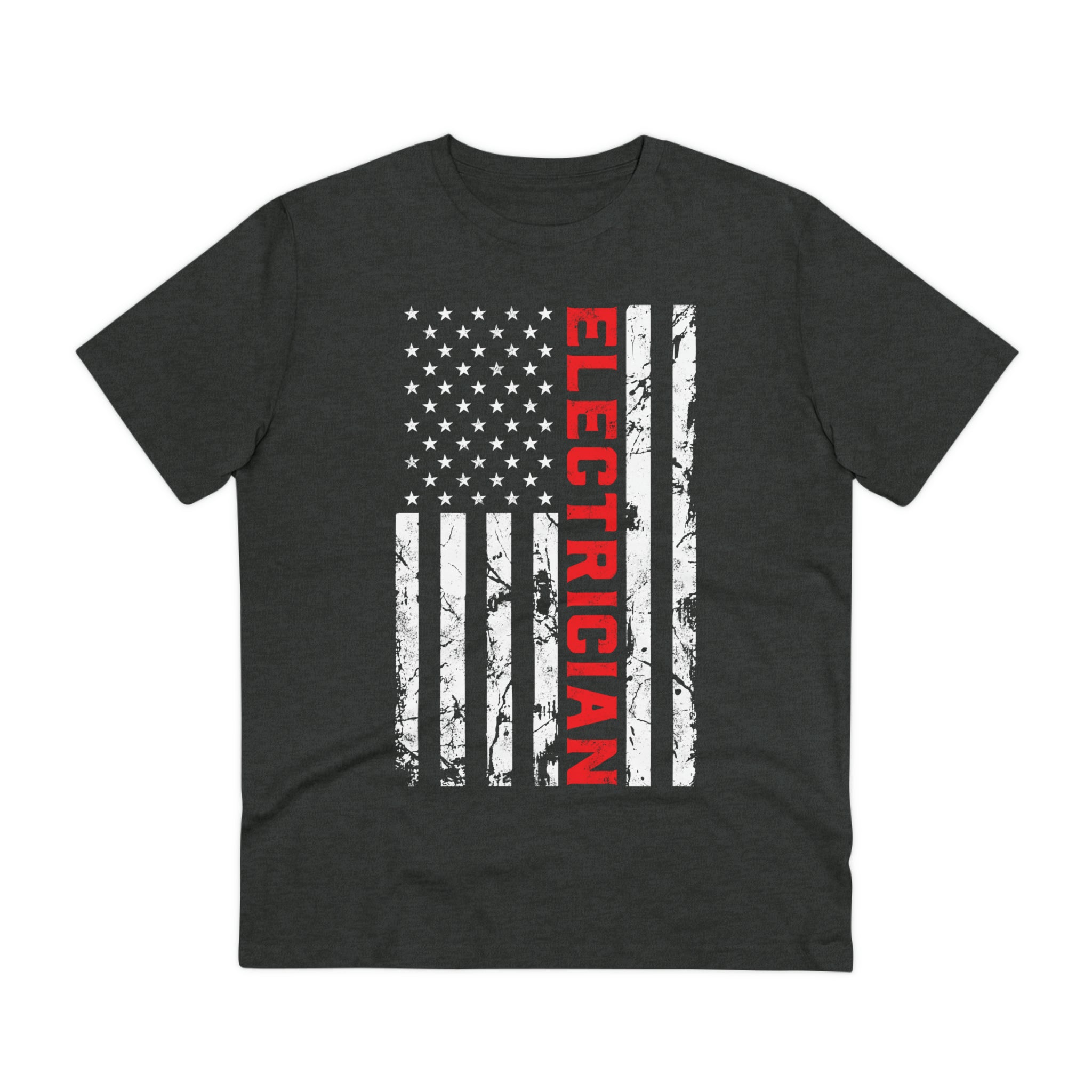 Electrician Patriotic American Flag electrician Father's Day Organic Creator T-shirt - Unisex