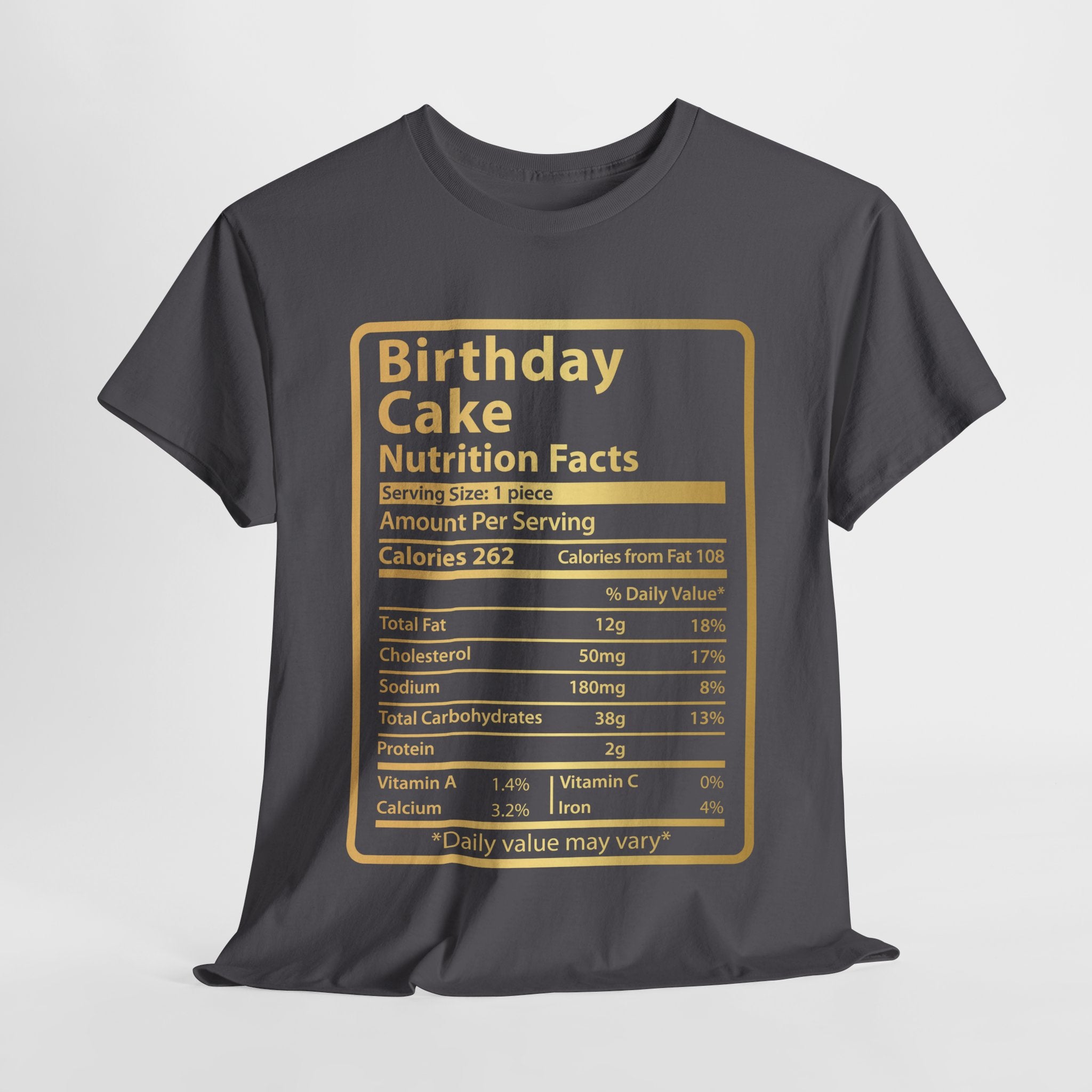 Funny Birthday Cake Nutrition Facts Men's Tee Shirt