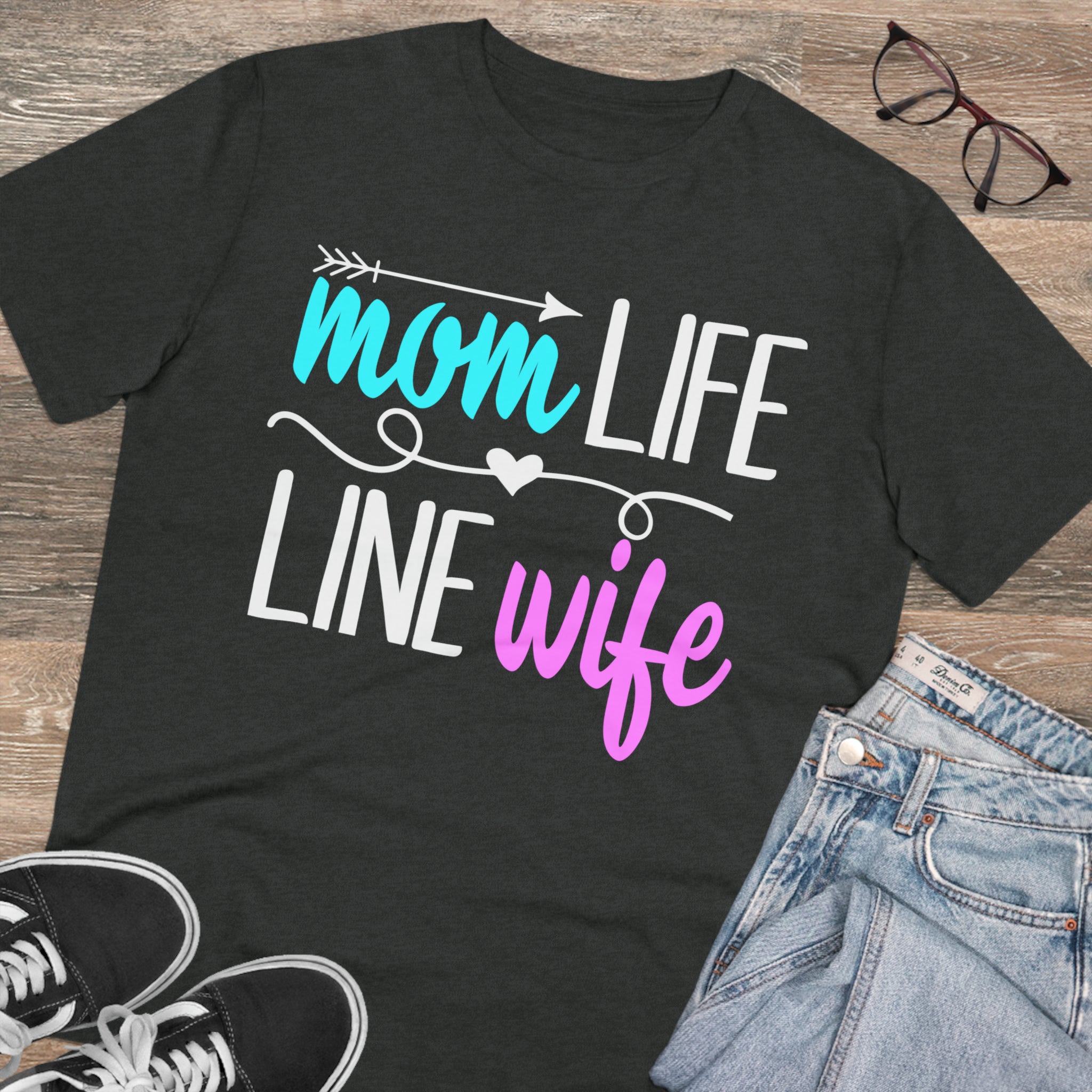 Lineman Mom Life Line Wife Organic Creator T-shirt - Unisex