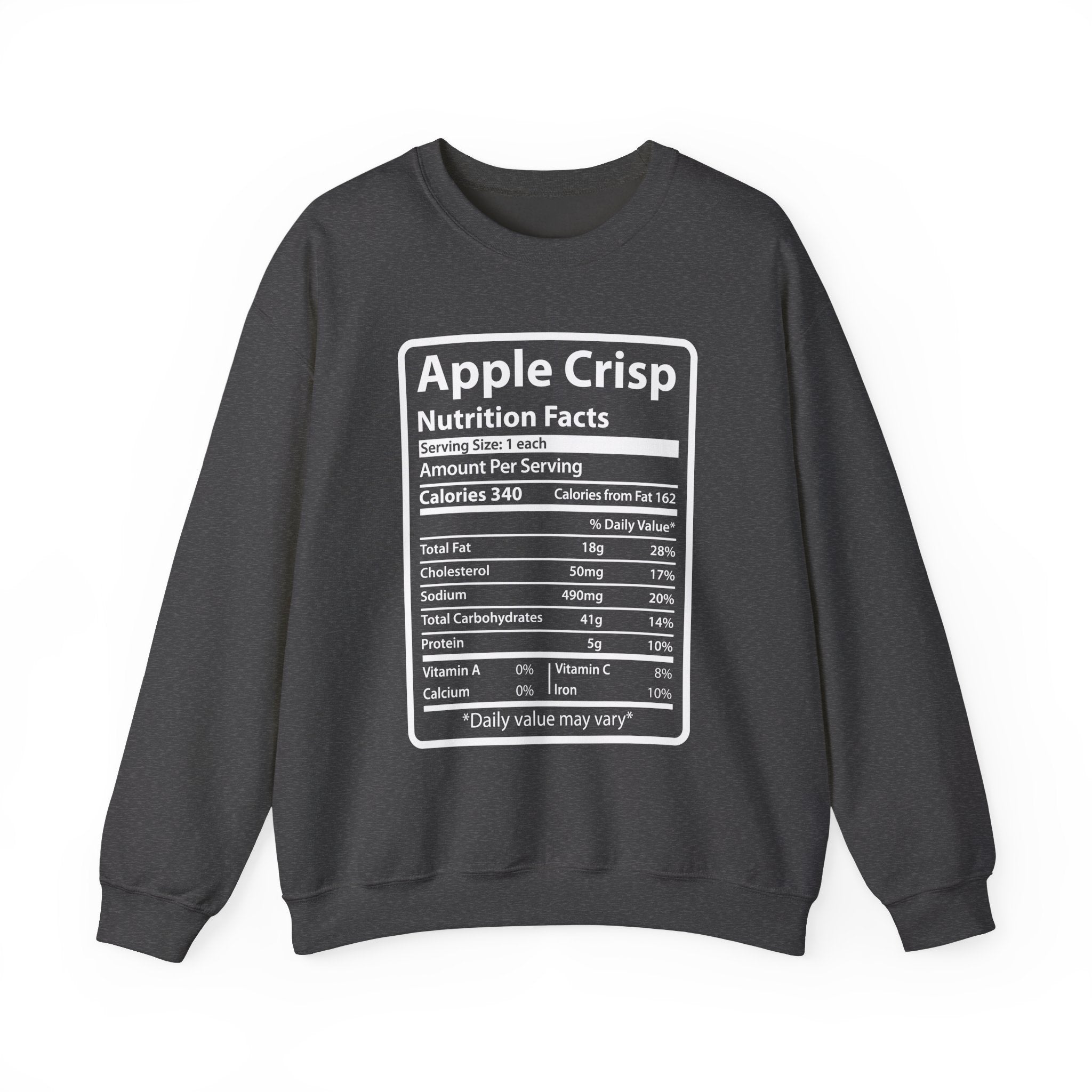 Apple Crisp Nutrition Facts Sweatshirt - Men's Clothing Thanksgiving Christmas