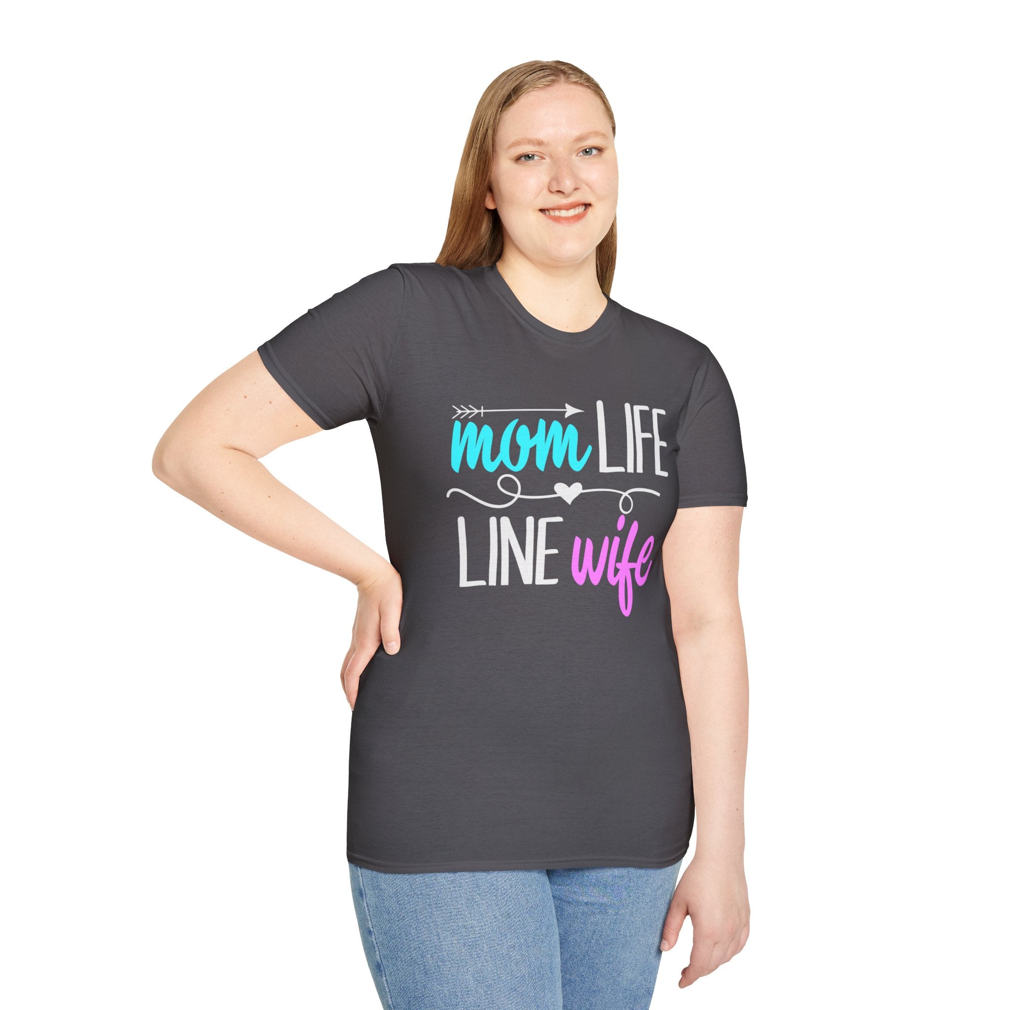 Lineman Mom Life Line Wife Unisex Softstyle T-Shirt