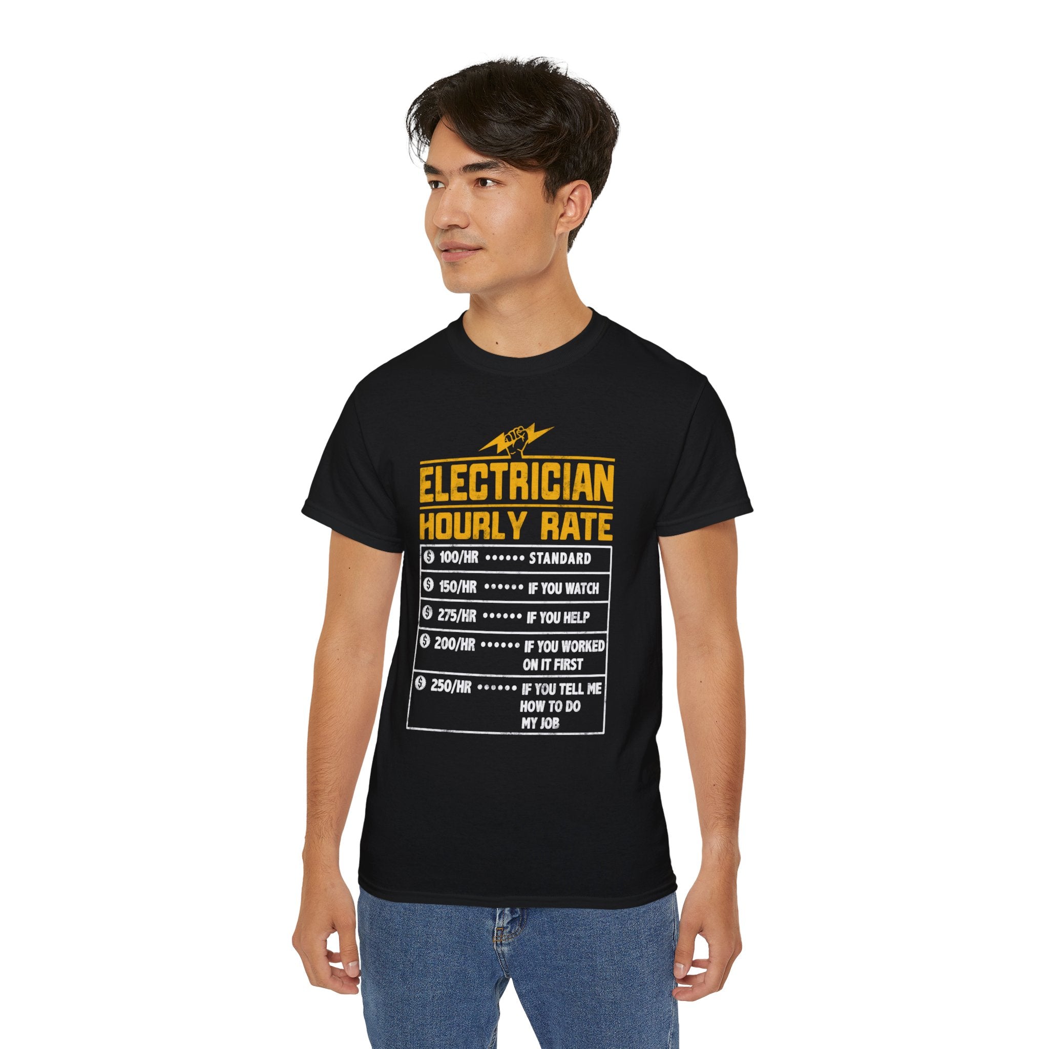 Funny Electrician Hourly Rate Unisex Ultra Cotton Tee