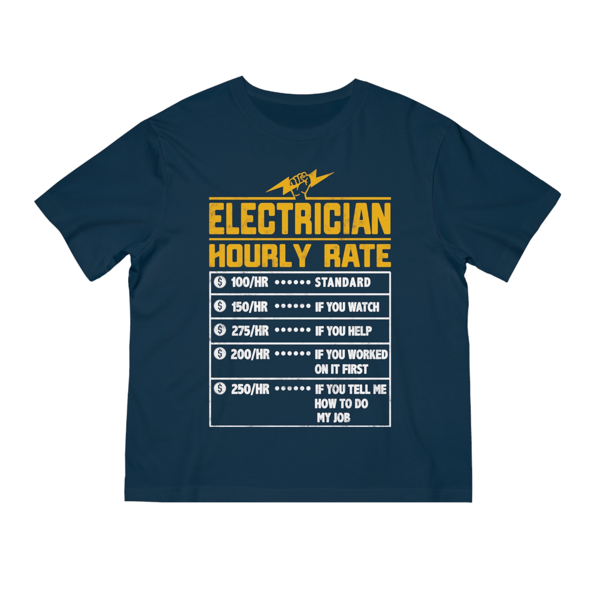 Funny Electrician Hourly Rate gifts for Electrician Unisex Fuser T-shirt