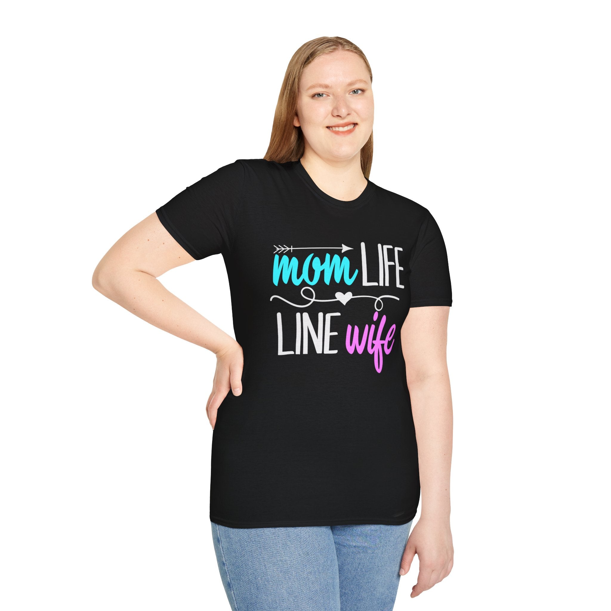 Lineman Mom Life Line Wife Unisex Softstyle T-Shirt