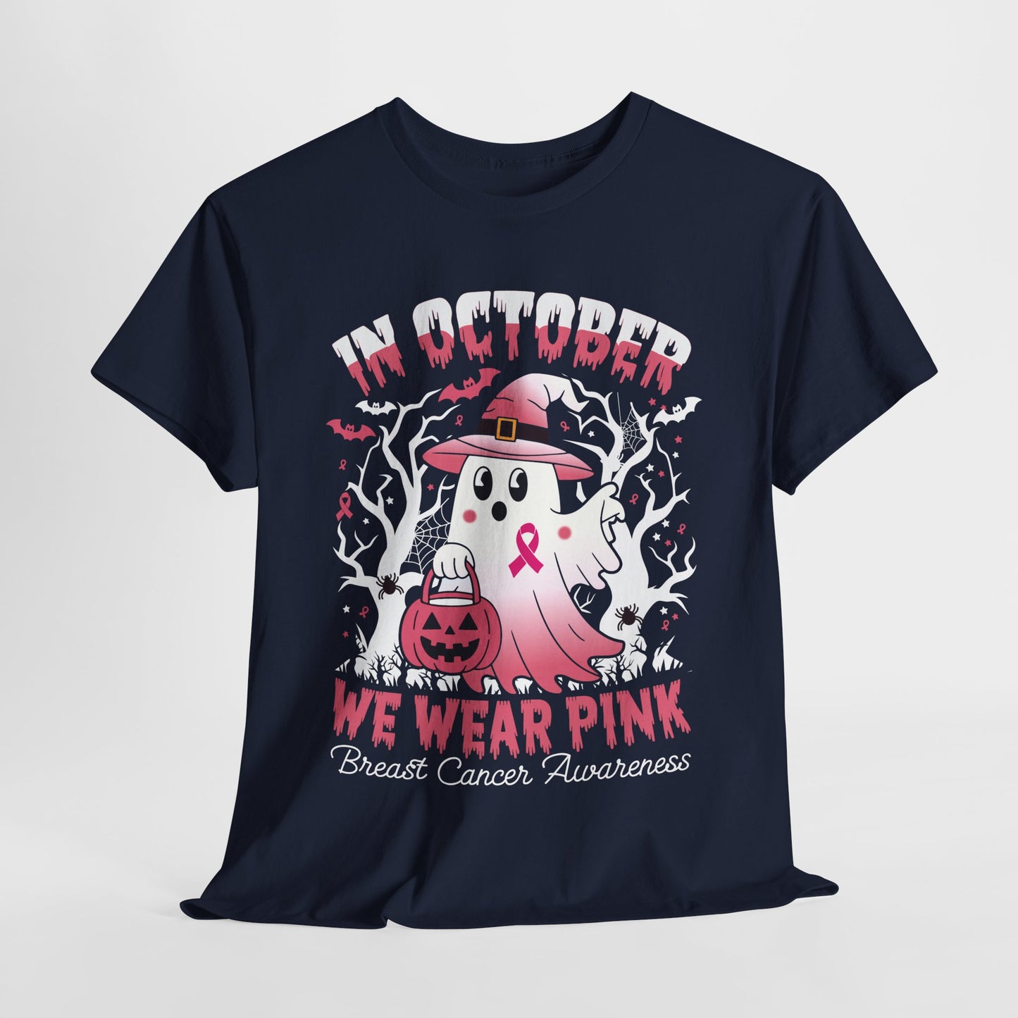 In October We Wear Pink Funny Breast Cancer Gift Shirts