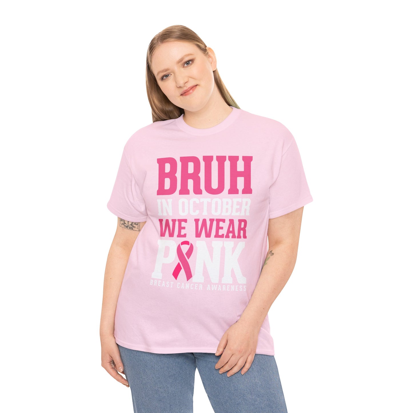 In October We Wear Pink Funny Breast Cancer Womens Tee
