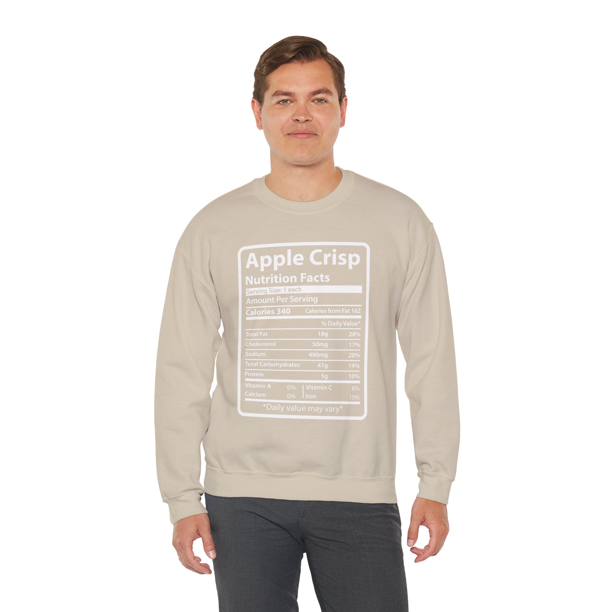 Apple Crisp Nutrition Facts Sweatshirt - Men's Clothing Thanksgiving Christmas