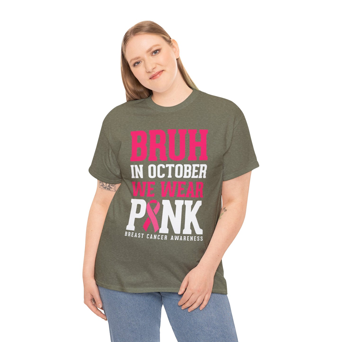 In October We Wear Pink Funny Breast Cancer Shirts