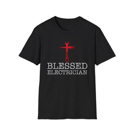 Blessed Electrician gift for Christian Electrician Unisex Softstyle T-Shirt
