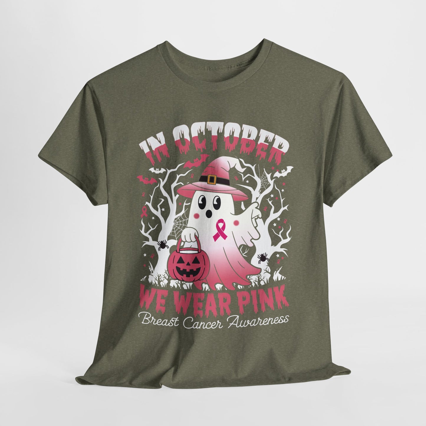 In October We Wear Pink Funny Breast Cancer Gift Shirts