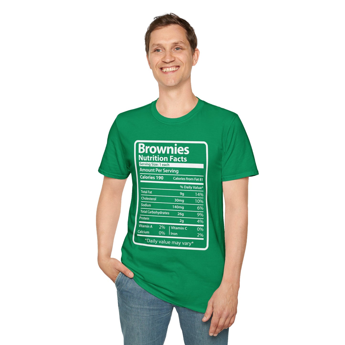 Funny Brownies Nutrition Facts Thanksgiving Christmas Men's Tee
