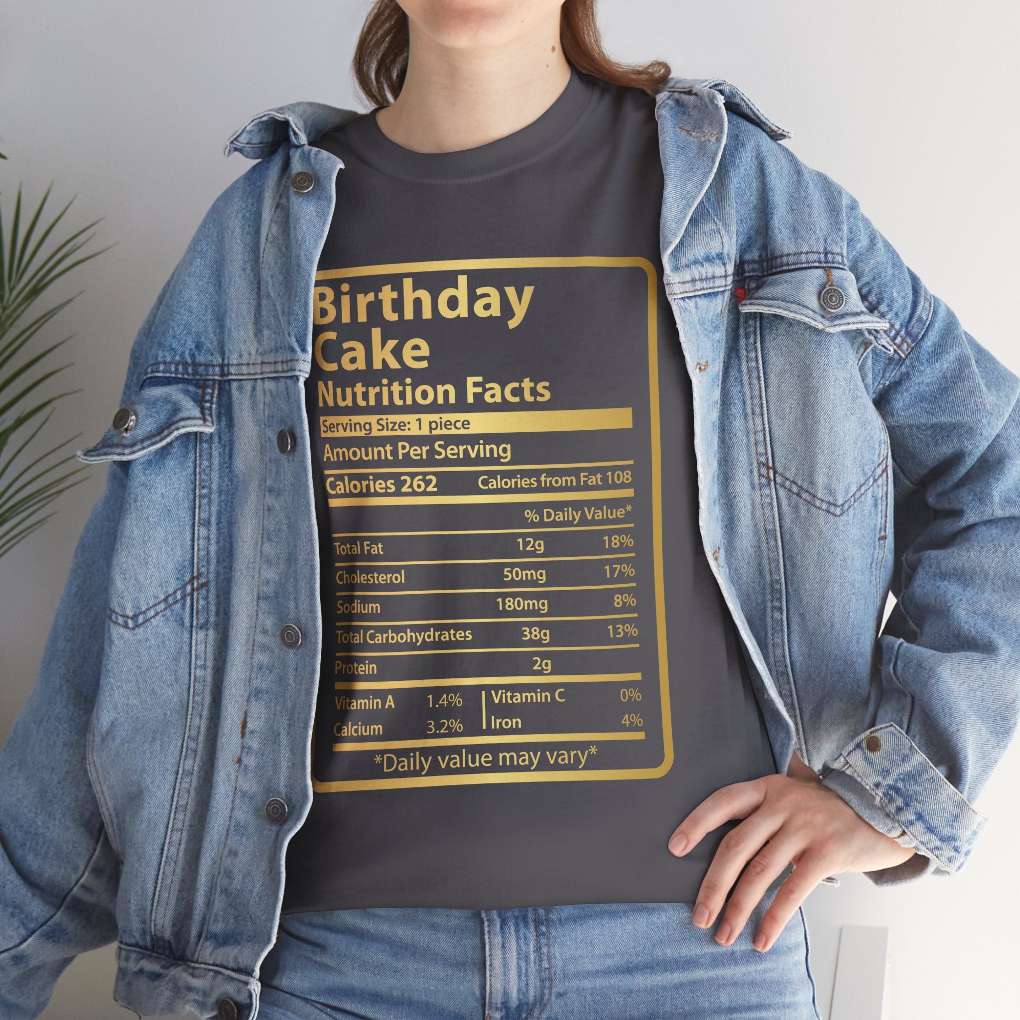 Funny Birthday Cake Nutrition Facts Men's Tee Shirt