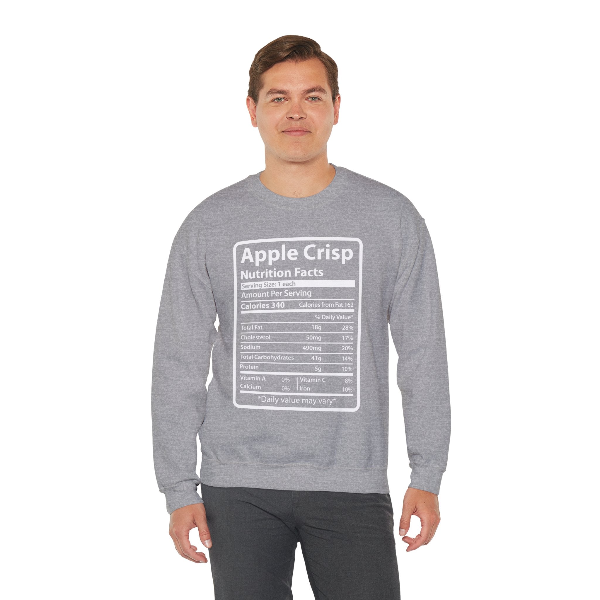 Apple Crisp Nutrition Facts Sweatshirt - Men's Clothing Thanksgiving Christmas