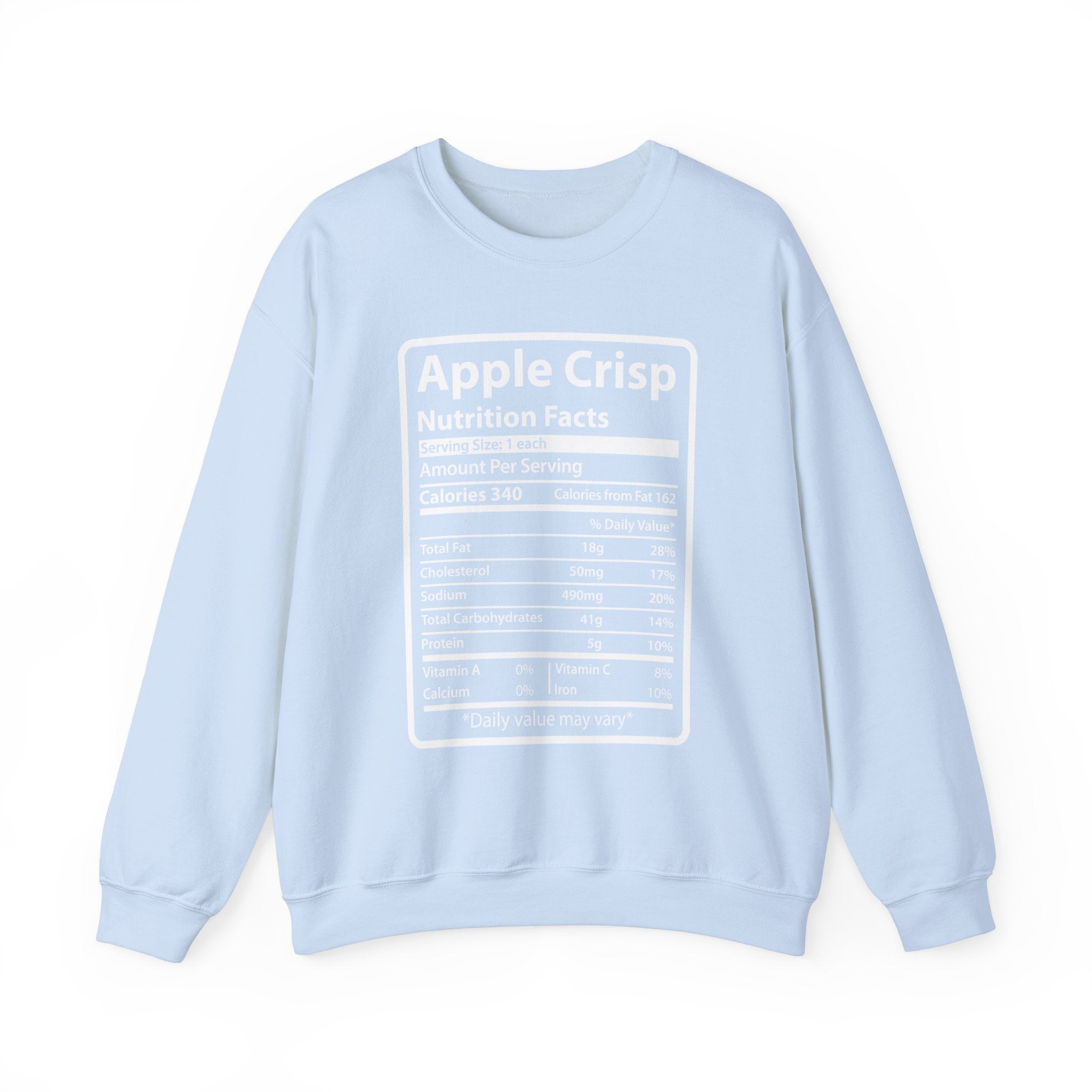 Apple Crisp Nutrition Facts Sweatshirt - Men's Clothing Thanksgiving Christmas