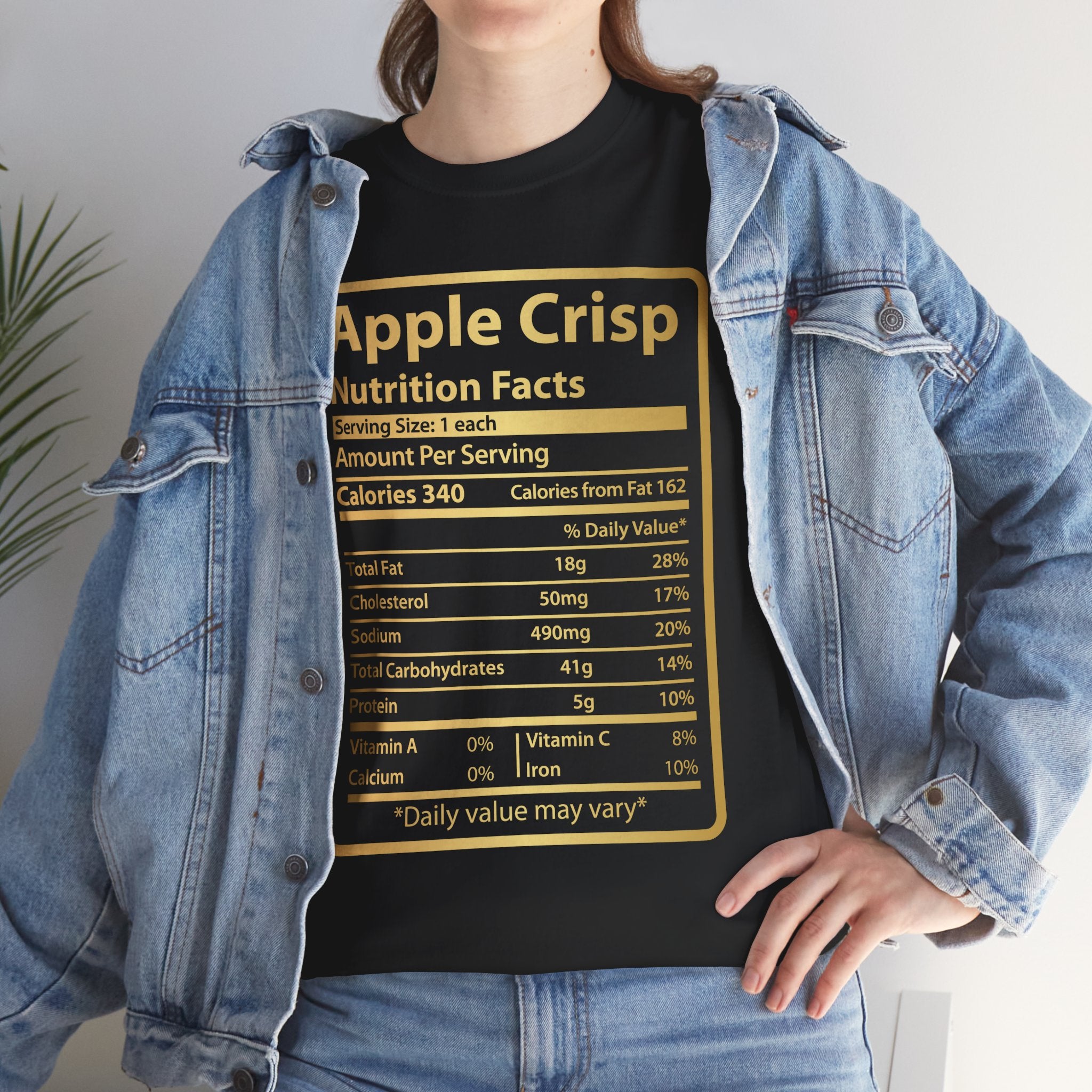 Funny Apple Crisp Men's Tee - Thanksgiving Christmas Nutrition Facts Express Delivery available