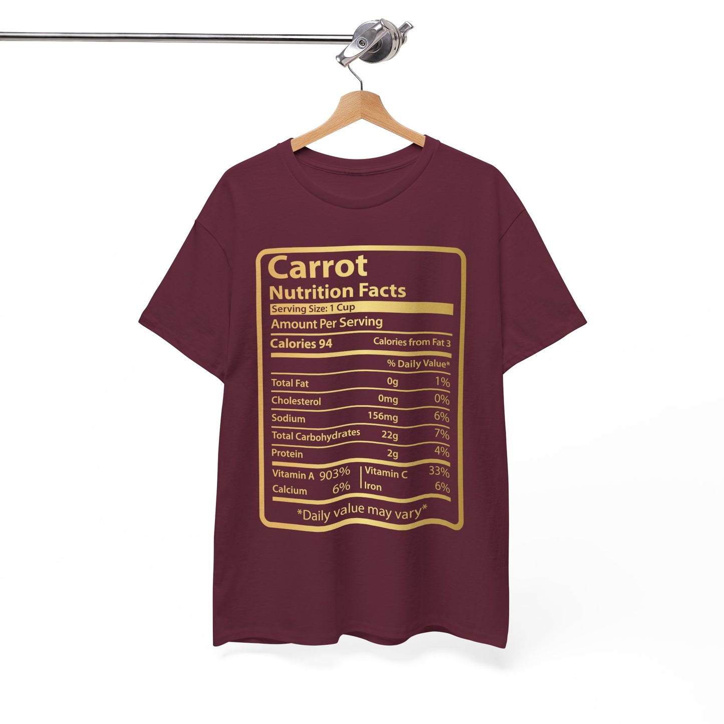 Funny Carrot Nutrition Facts Tee for Thanksgiving Christmas