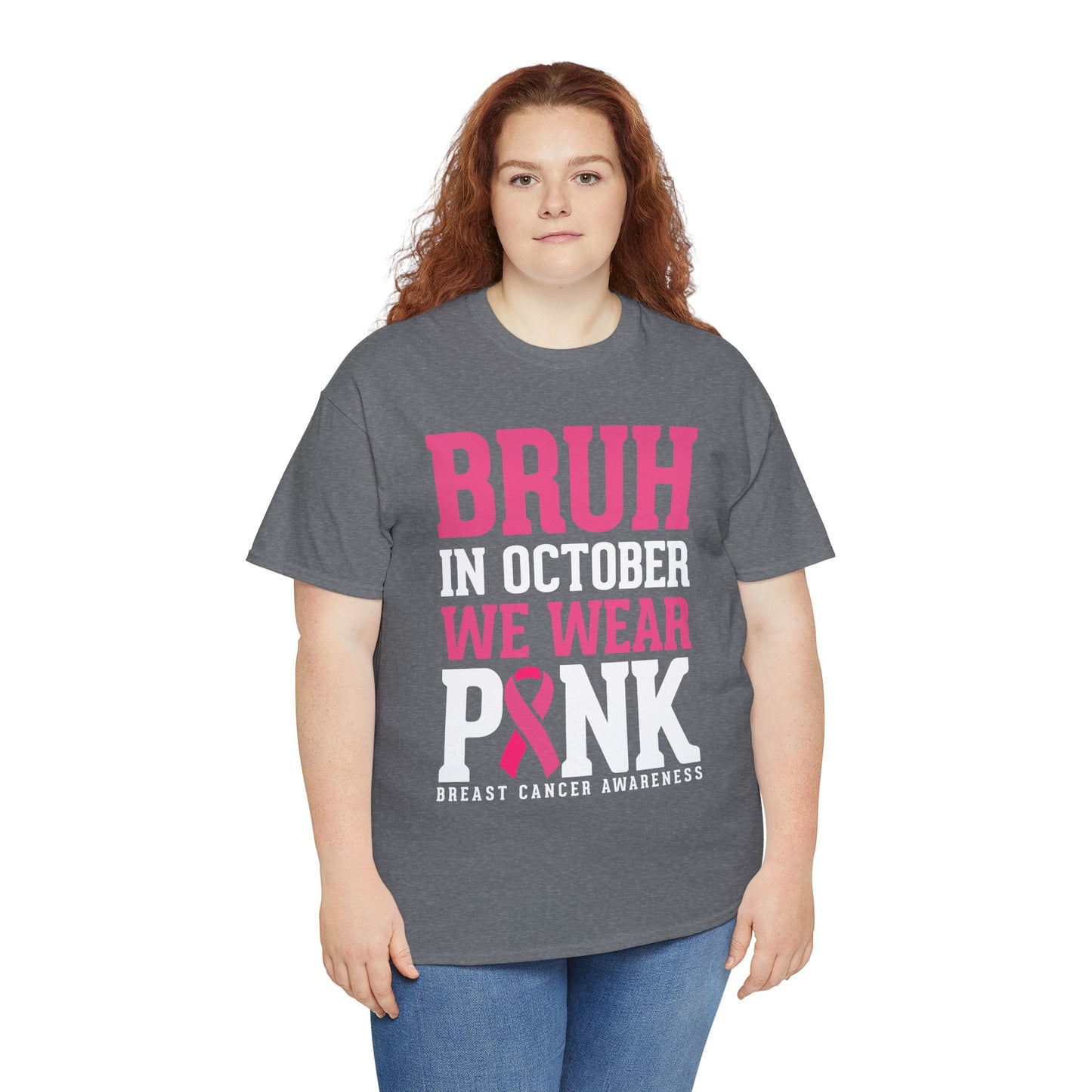 In October We Wear Pink Funny Breast Cancer Womens Tee