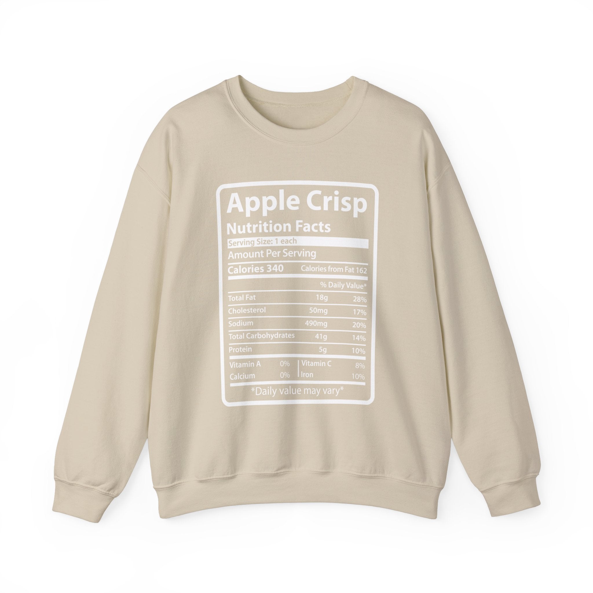 Apple Crisp Nutrition Facts Sweatshirt - Men's Clothing Thanksgiving Christmas