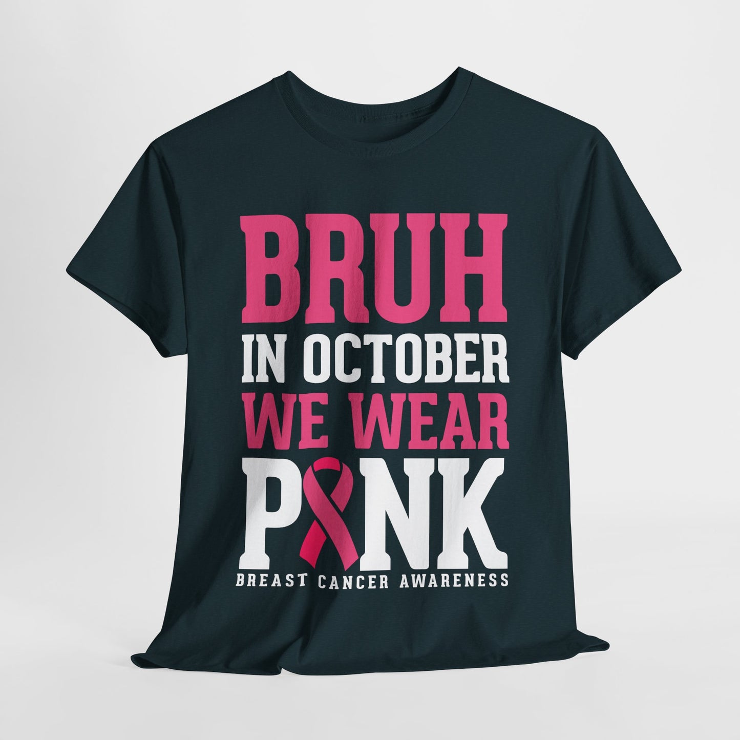 In October We Wear Pink Funny Breast Cancer Womens Tee